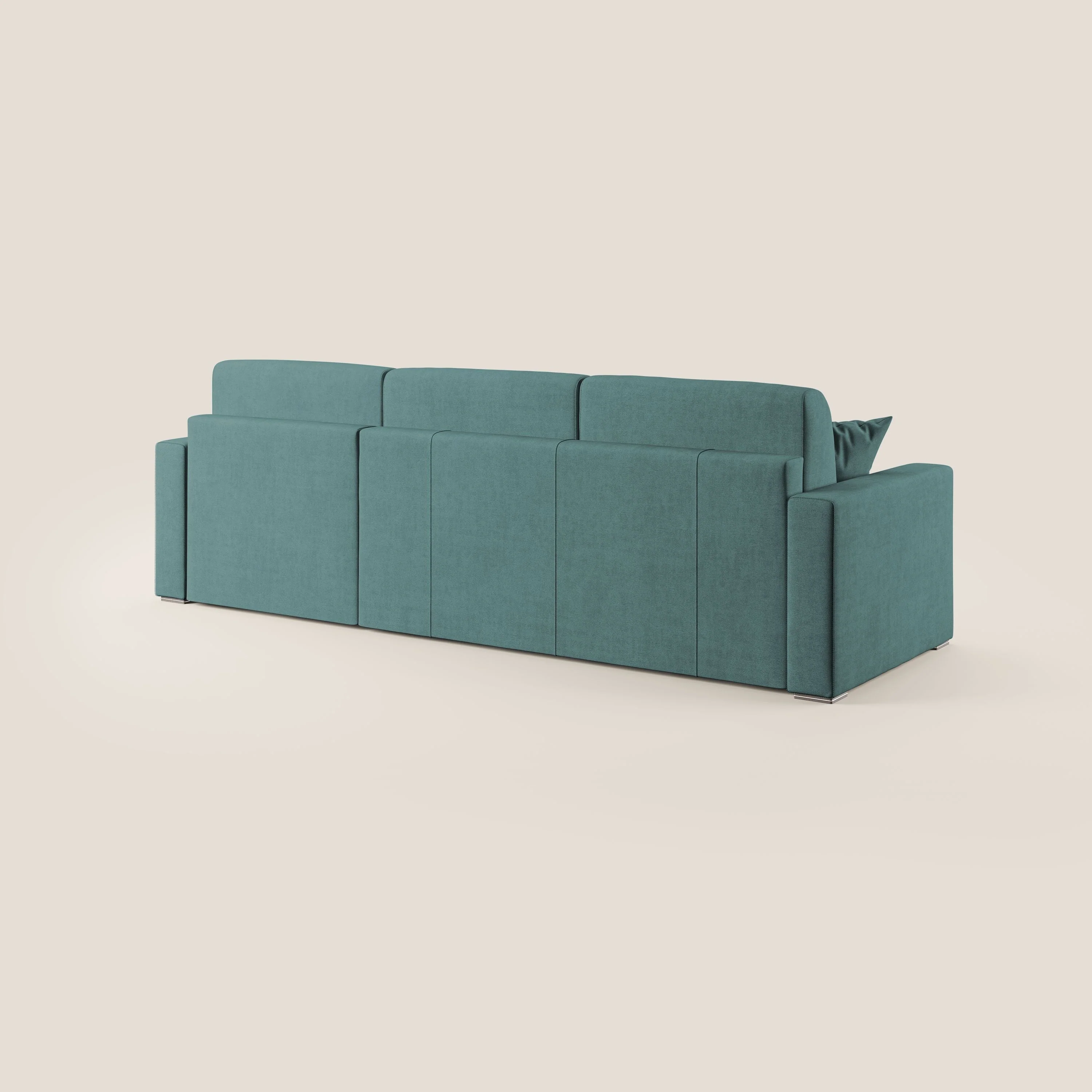Best Canapé d'angle convertible en tissu imperméable T02 bleu canard - Image 6