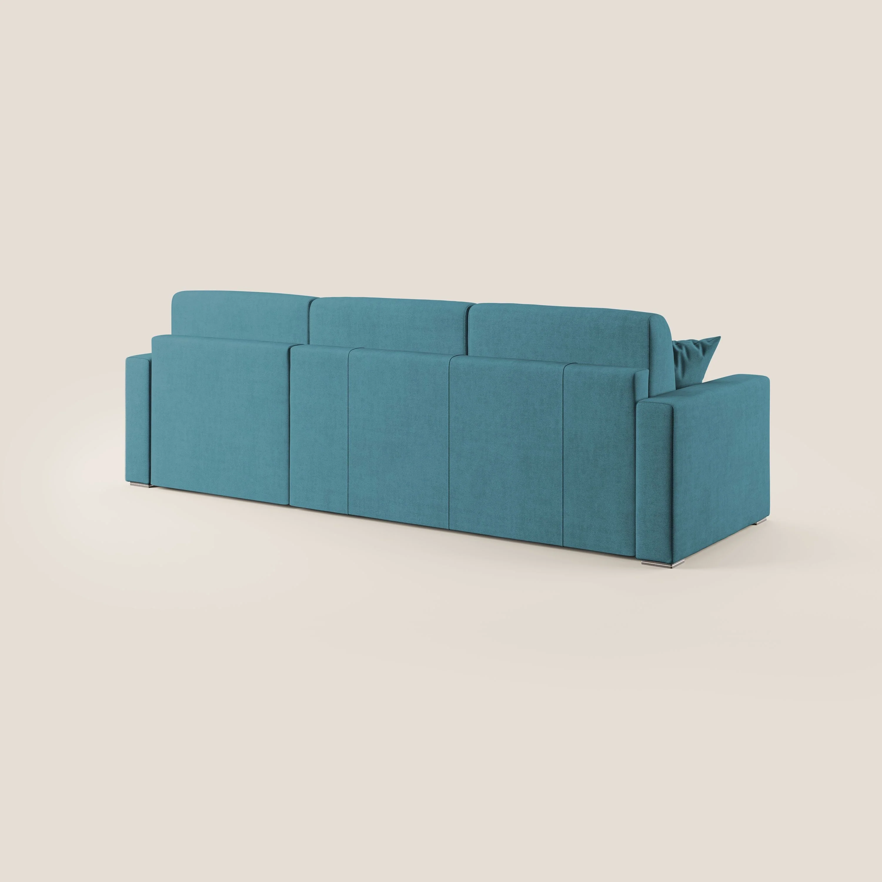 Best Canapé d'angle convertible en tissu imperméable T02 bleu ciel - Image 5