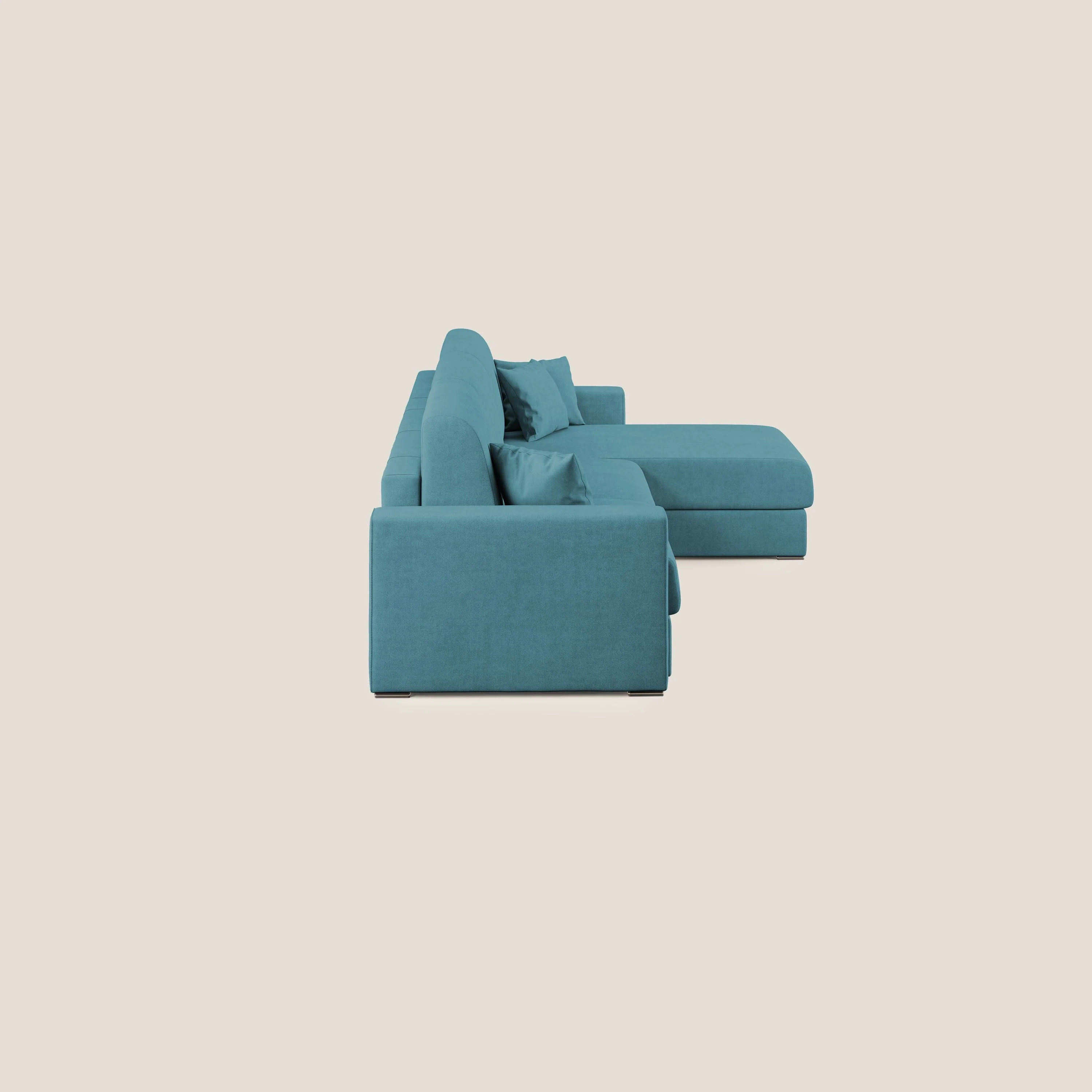 Best Canapé d'angle convertible en tissu imperméable T02 bleu ciel - Image 6