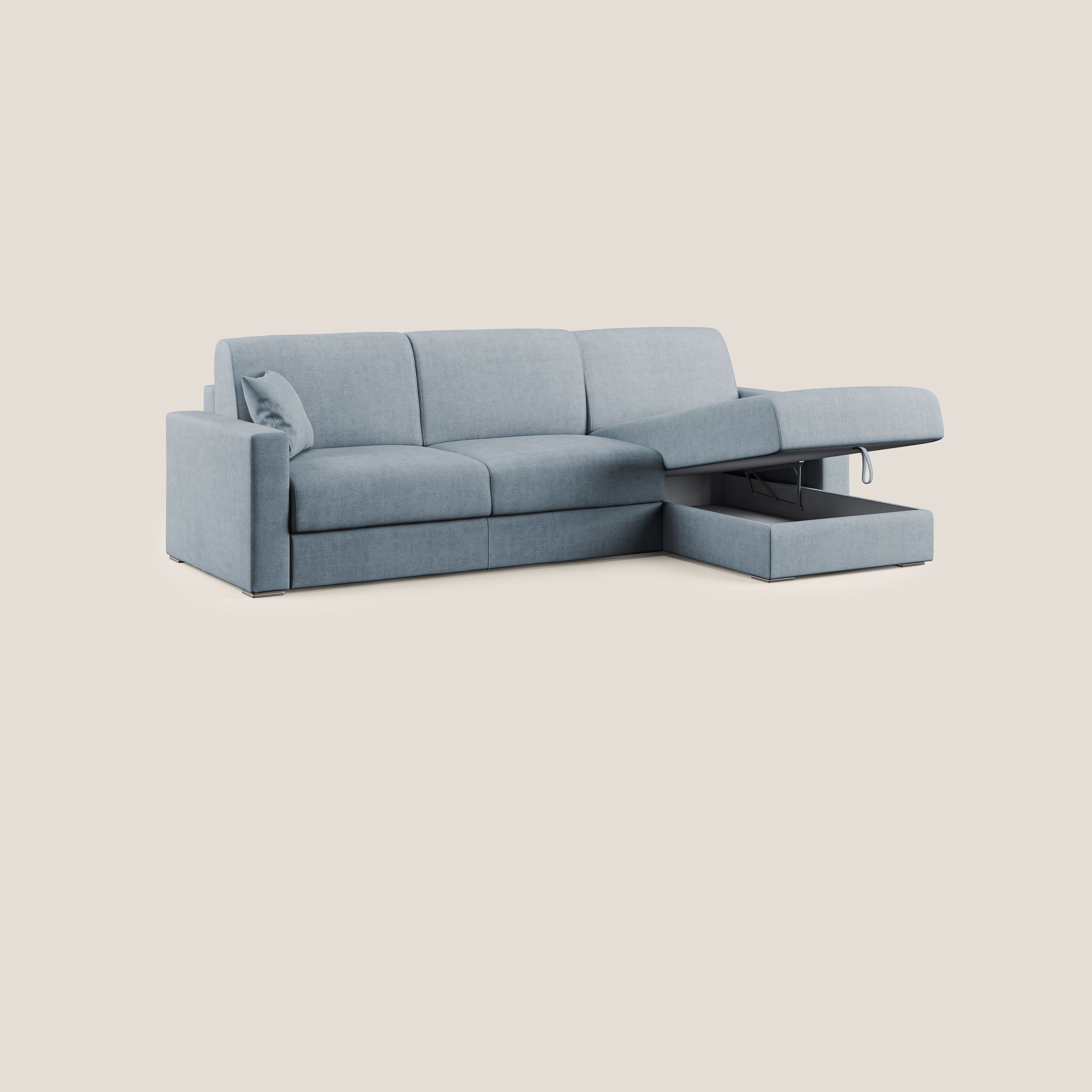 Best Canapé d'angle convertible en tissu imperméable T02 bleu pastel - Image 4