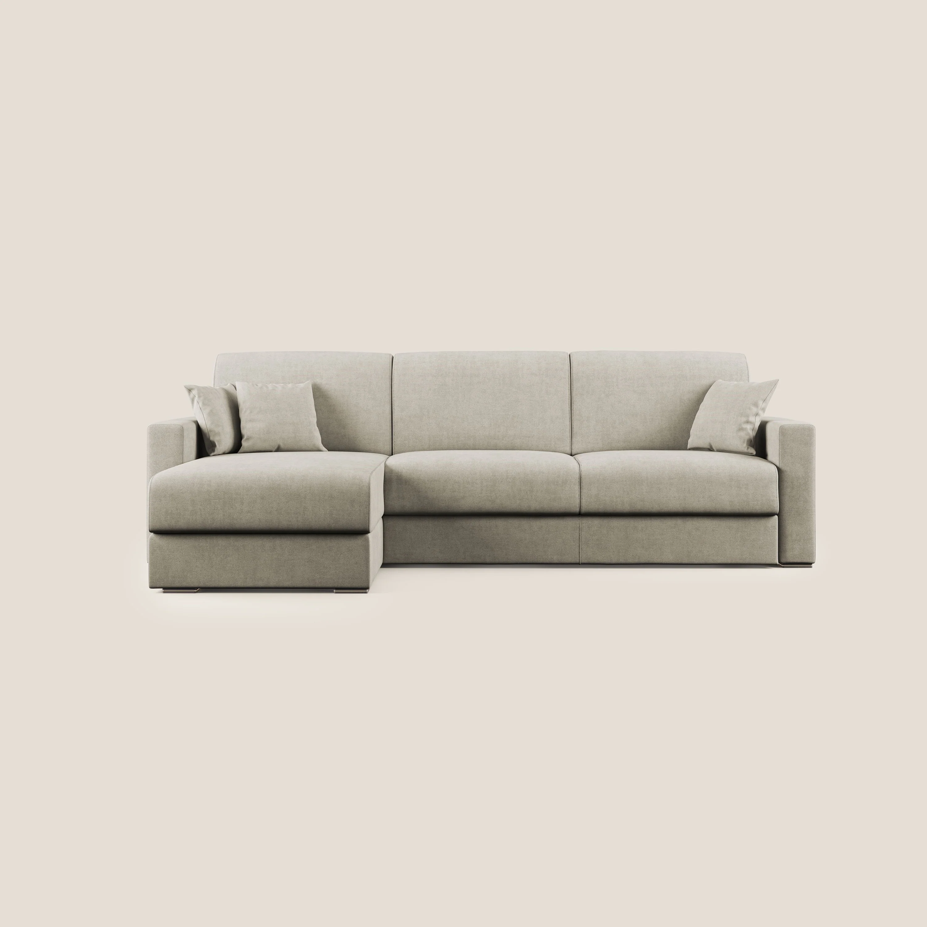 Best Canapé d'angle convertible en tissu imperméable T02 crème - Image 10
