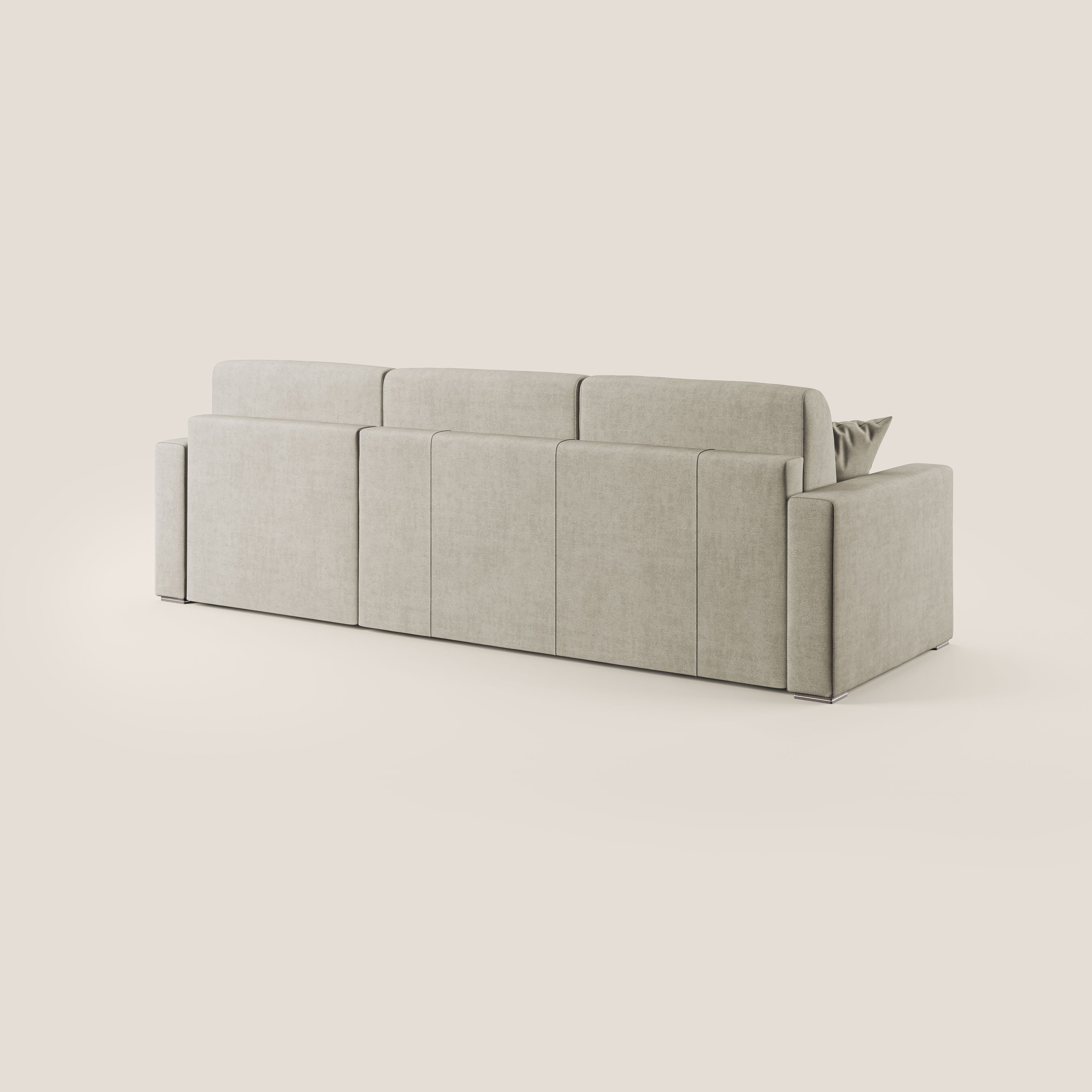 Best Canapé d'angle convertible en tissu imperméable T02 crème - Image 6