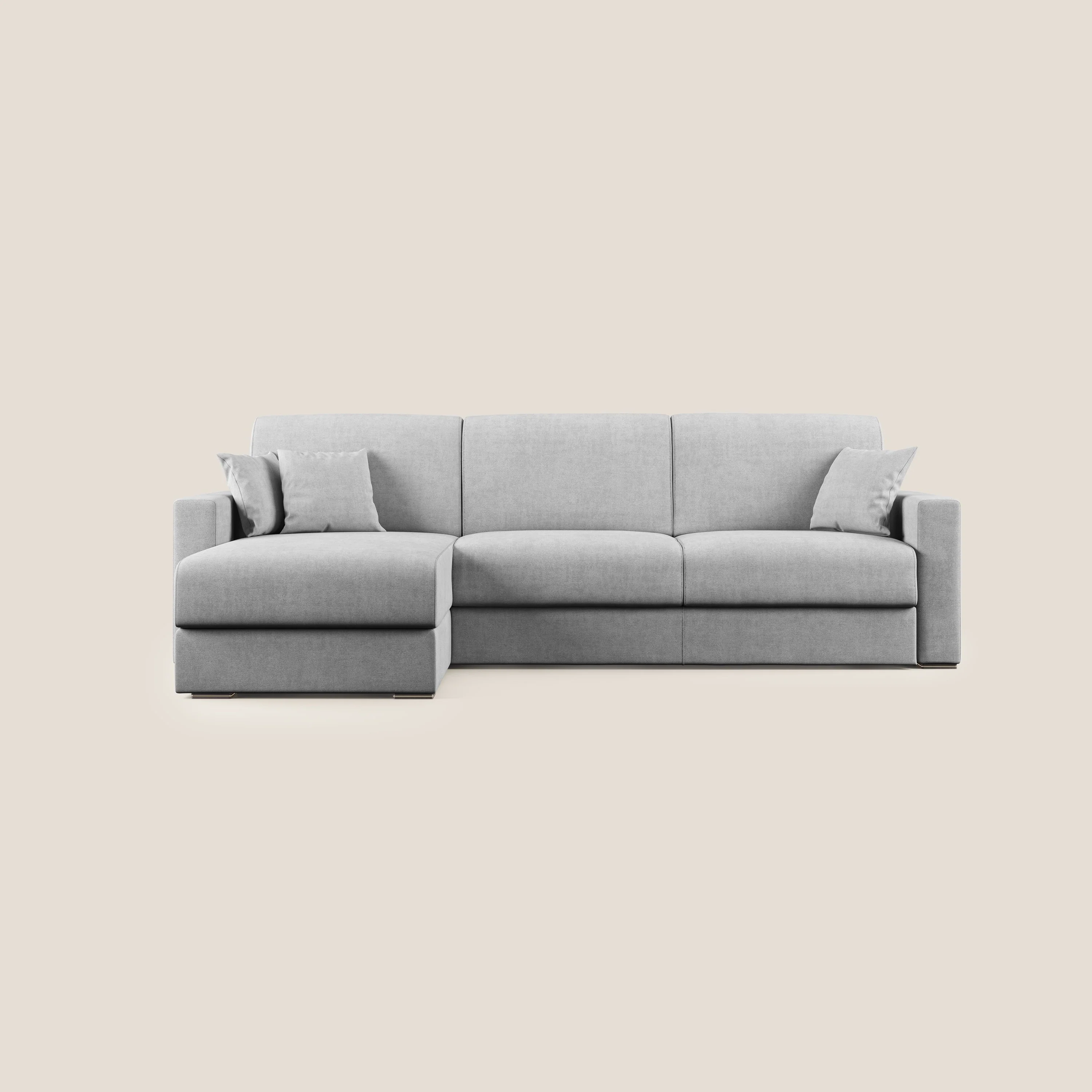 Best Canapé d'angle convertible en tissu imperméable T02 gris clair - Image 10