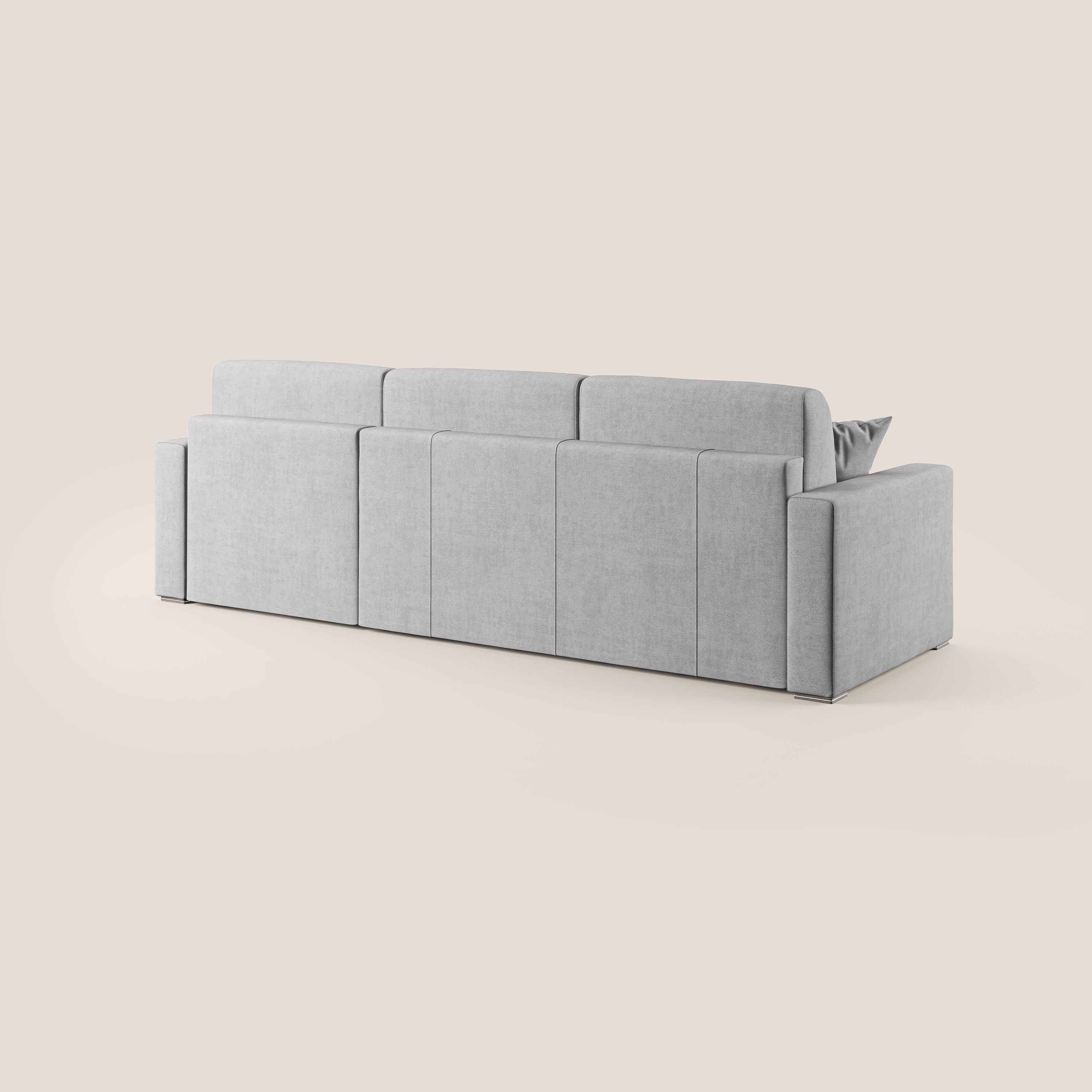Best Canapé d'angle convertible en tissu imperméable T02 gris clair - Image 5