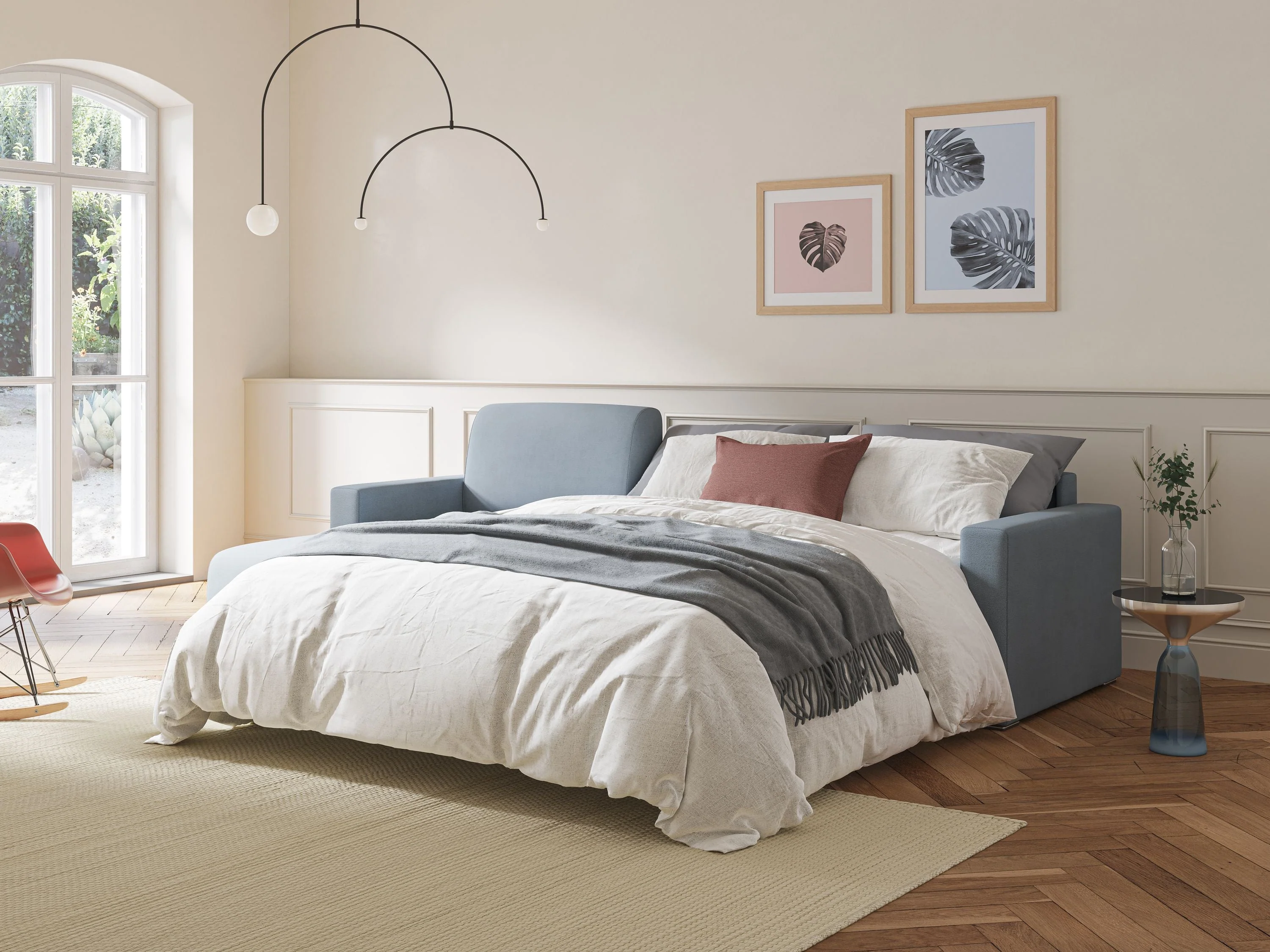 Best Canapé d'angle convertible en tissu imperméable T02 marron - Image 2