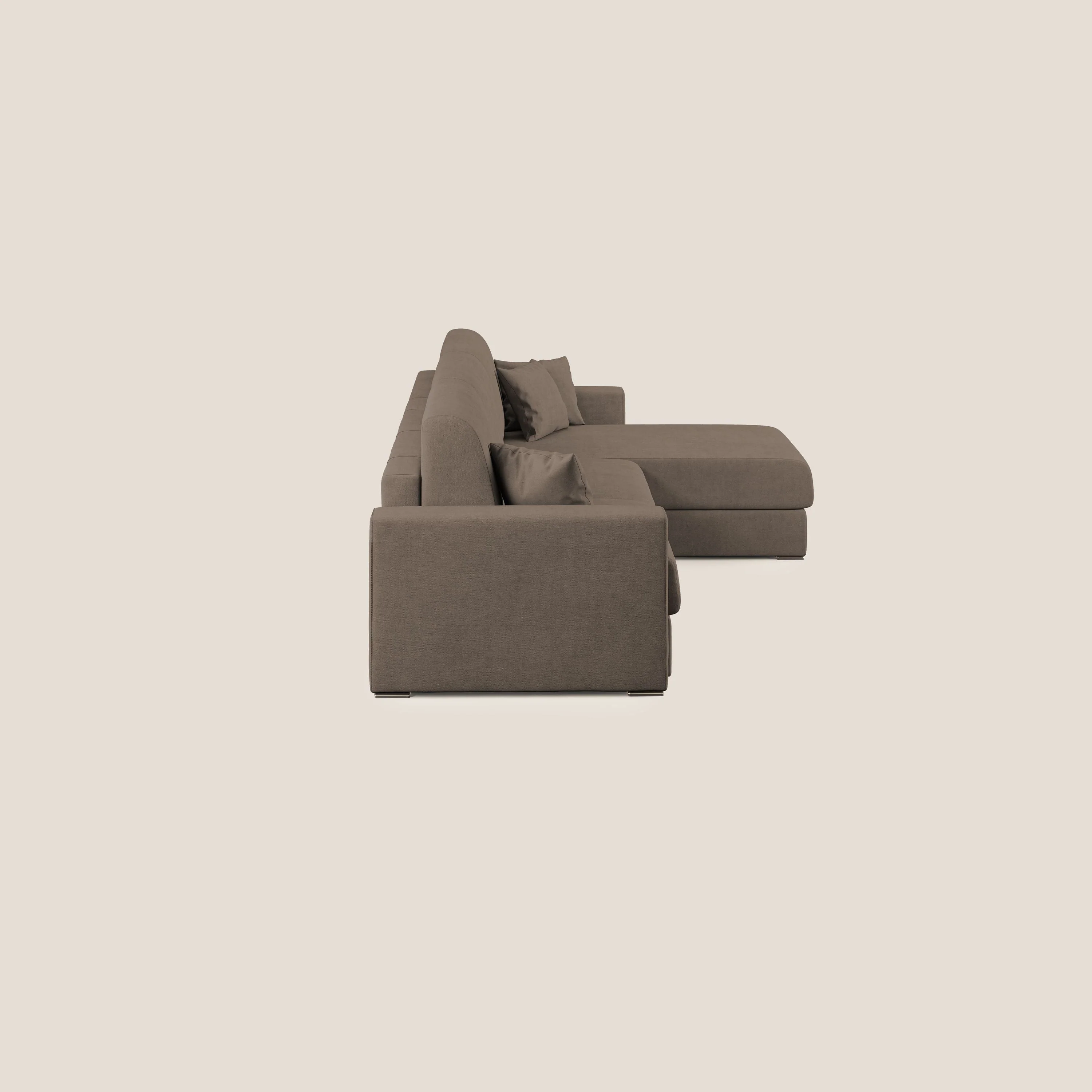 Best Canapé d'angle convertible en tissu imperméable T02 marron - Image 5