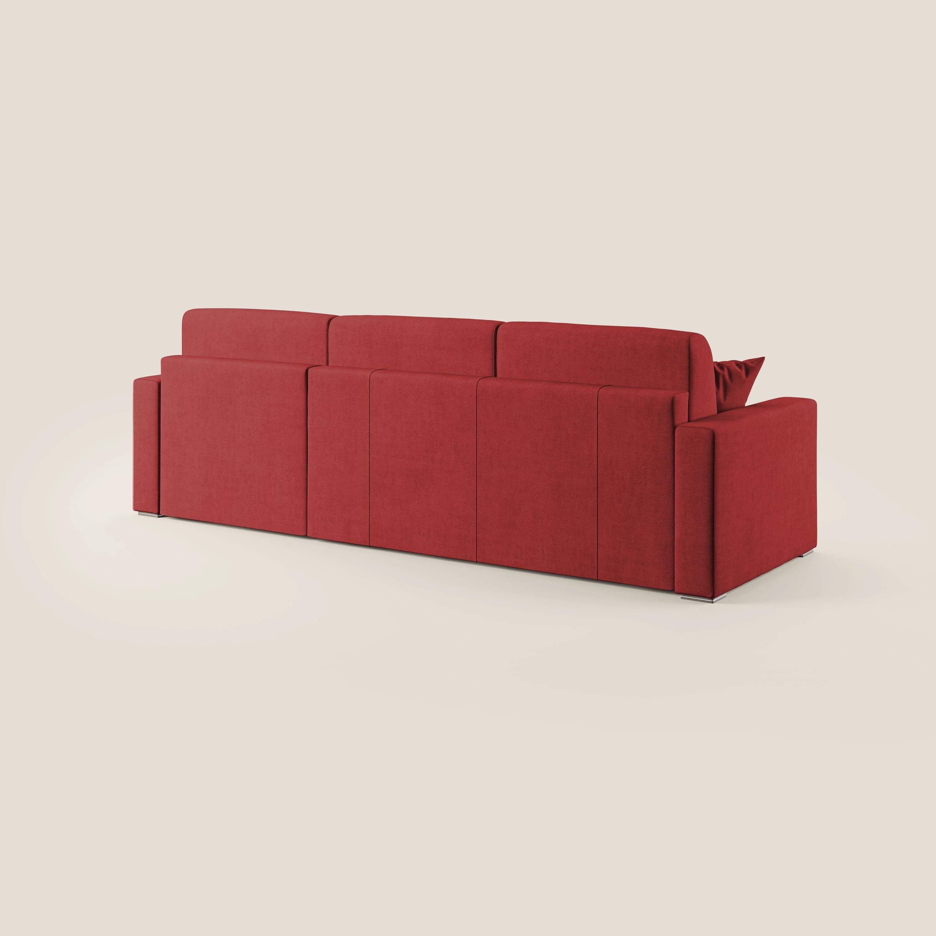Best Canapé d'angle convertible en tissu imperméable T02 rouge - Image 6