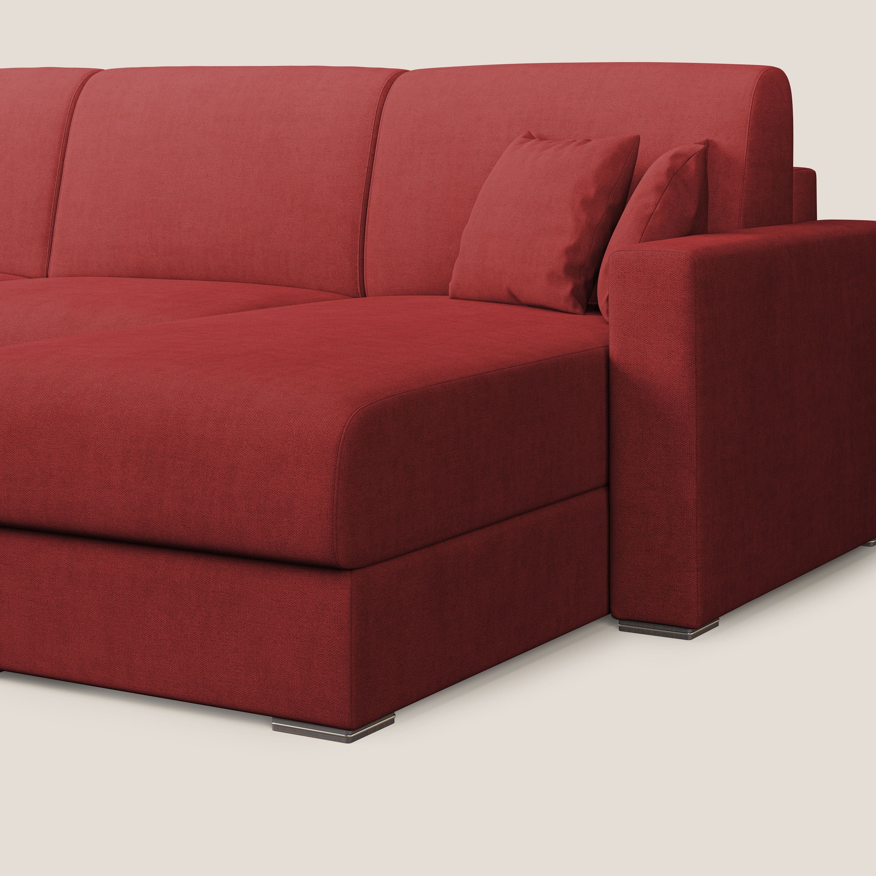 Best Canapé d'angle convertible en tissu imperméable T02 rouge - Image 9