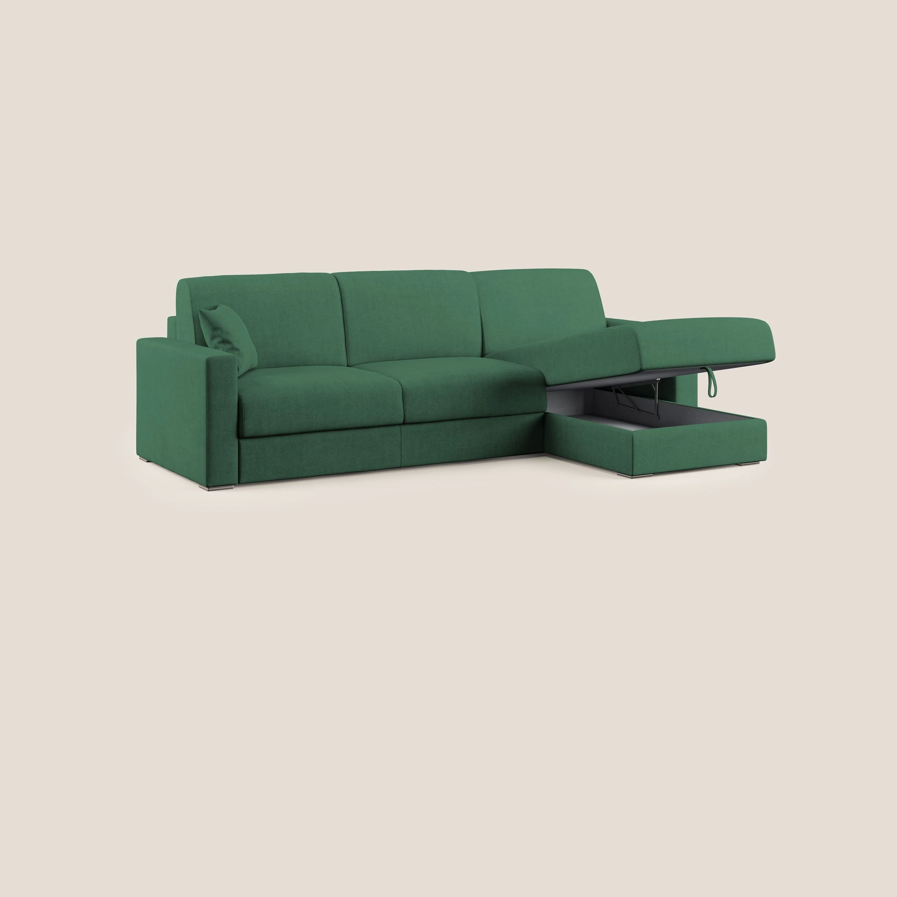 Best Canapé d'angle convertible en tissu imperméable T02 vert - Image 4