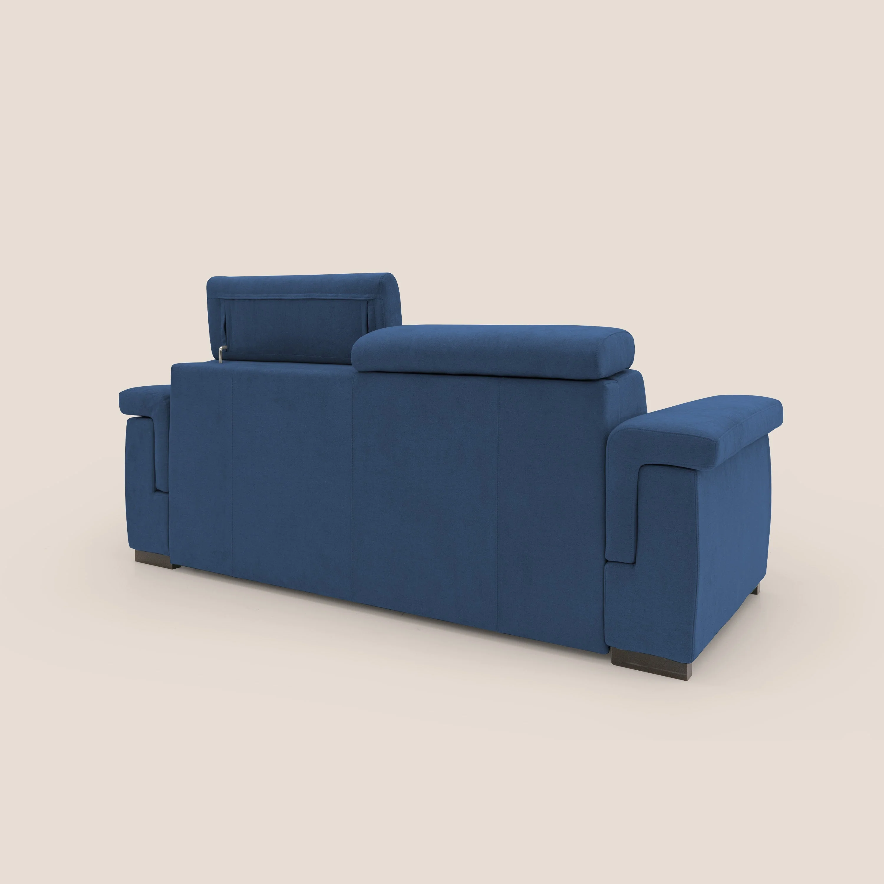 Bjorn Canapé convertible 240 cm (mat. 160x197) avec matelas H 18cm et têtières réglables en tissu imperméable T02 bleu - Image 11