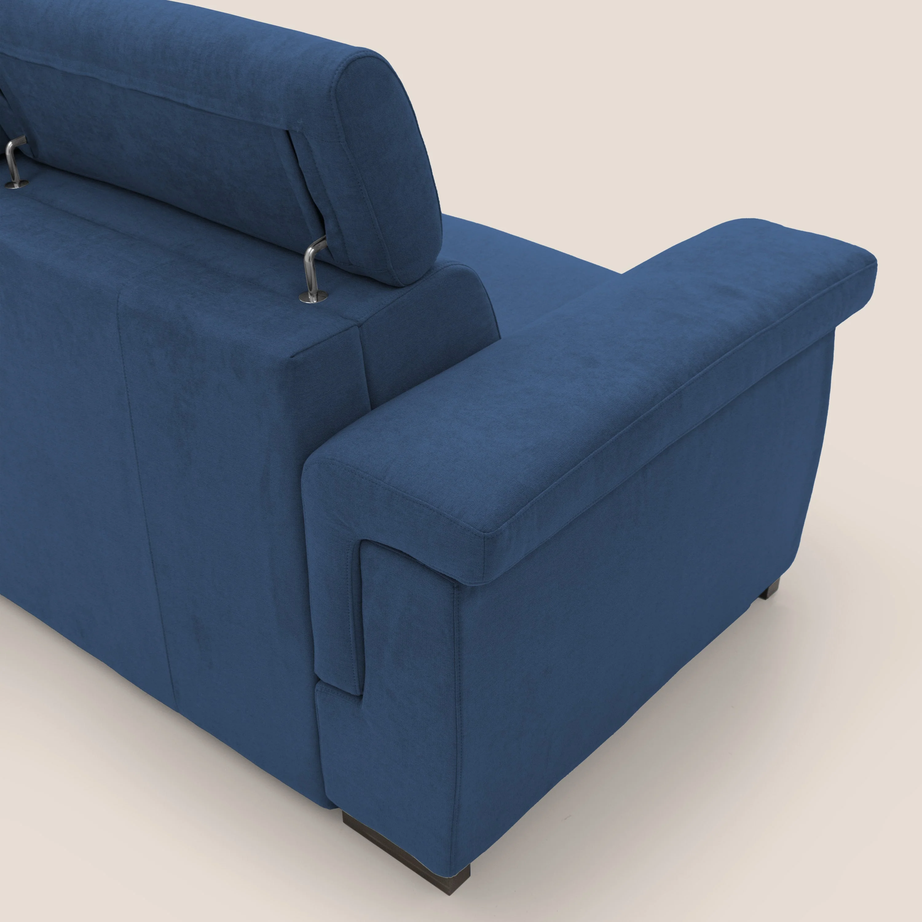 Bjorn Canapé convertible 240 cm (mat. 160x197) avec matelas H 18cm et têtières réglables en tissu imperméable T02 bleu - Image 6