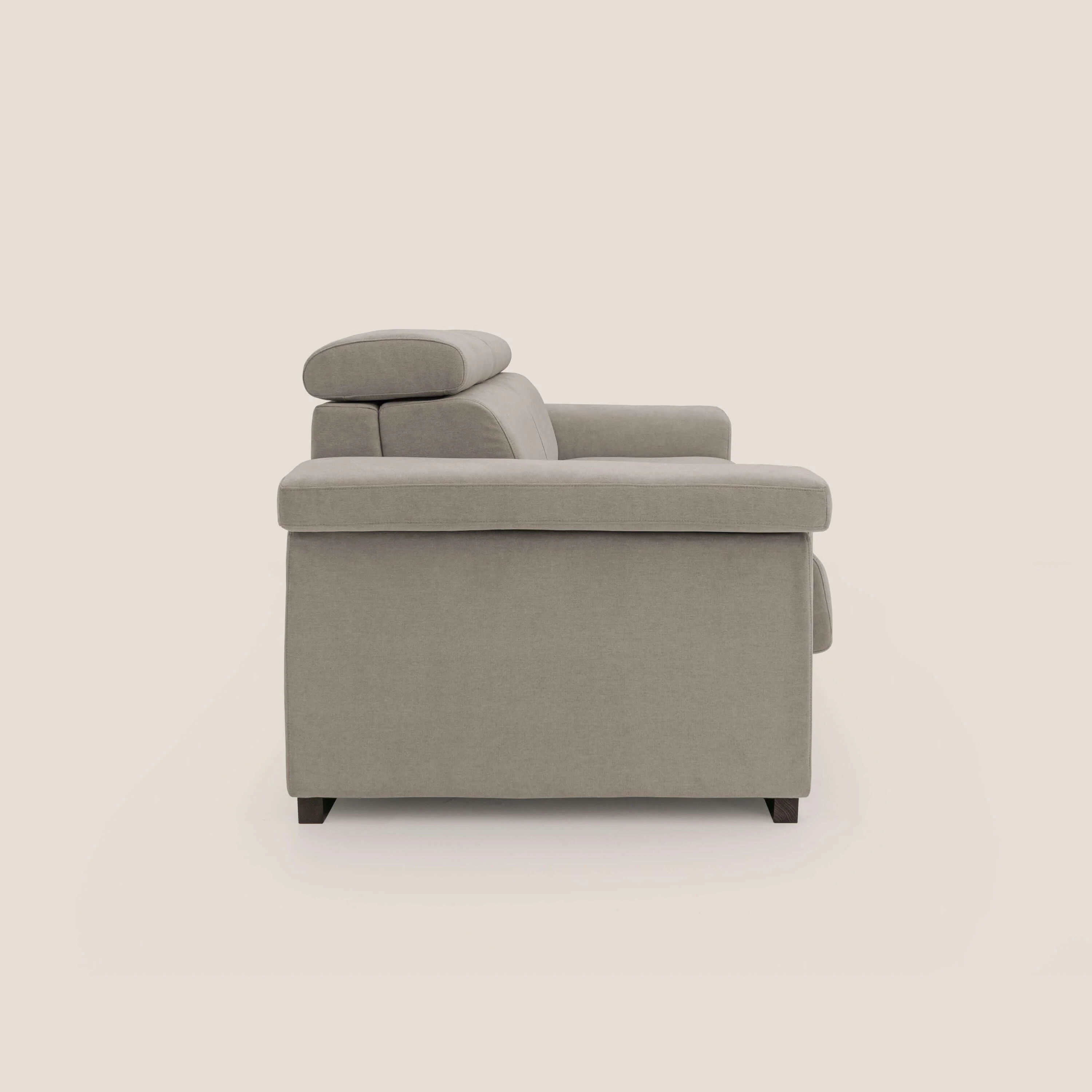 Bjorn Canapé convertible avec matelas H 18cm et têtières réglables en tissu imperméable T02 beige - Image 10