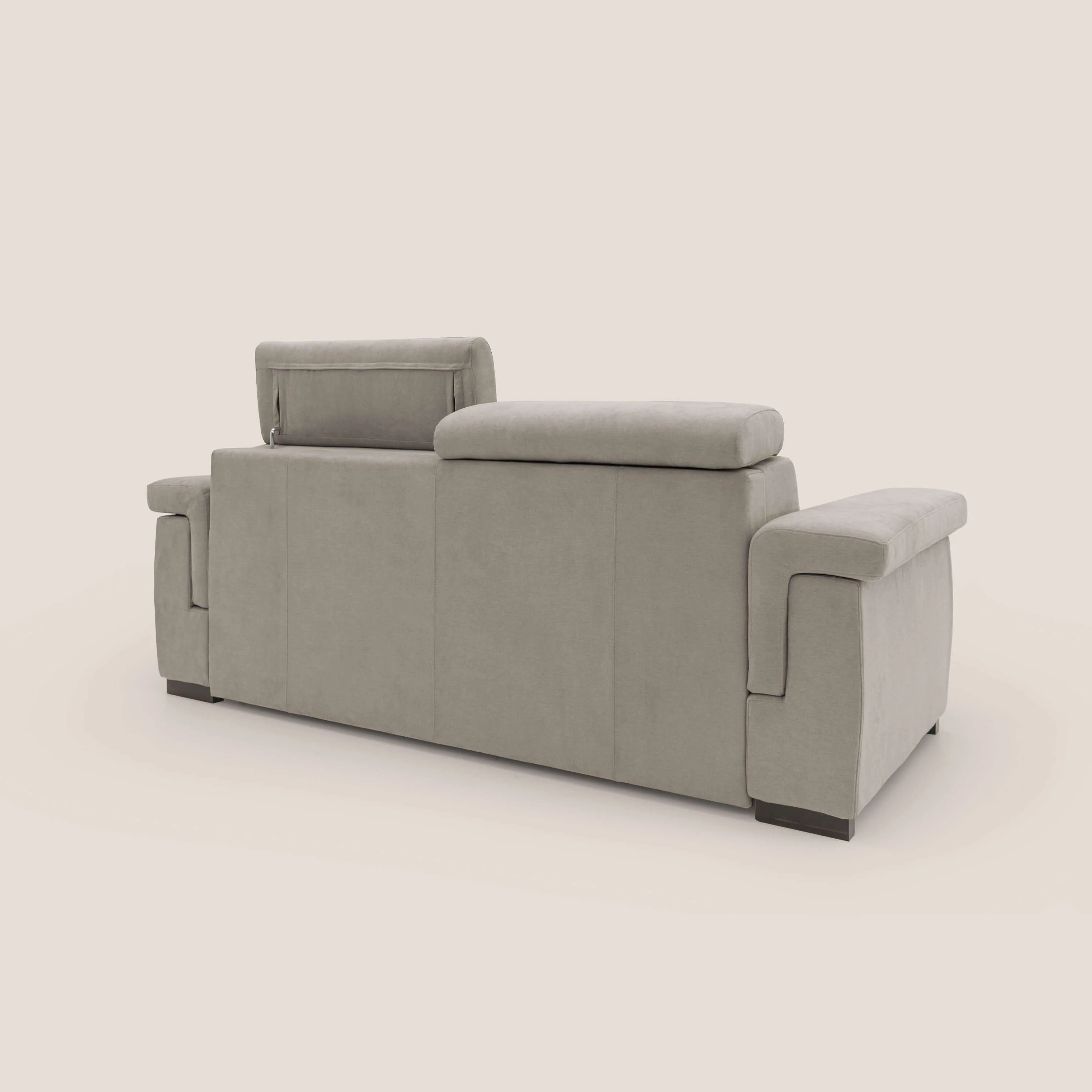 Bjorn Canapé convertible avec matelas H 18cm et têtières réglables en tissu imperméable T02 beige - Image 11