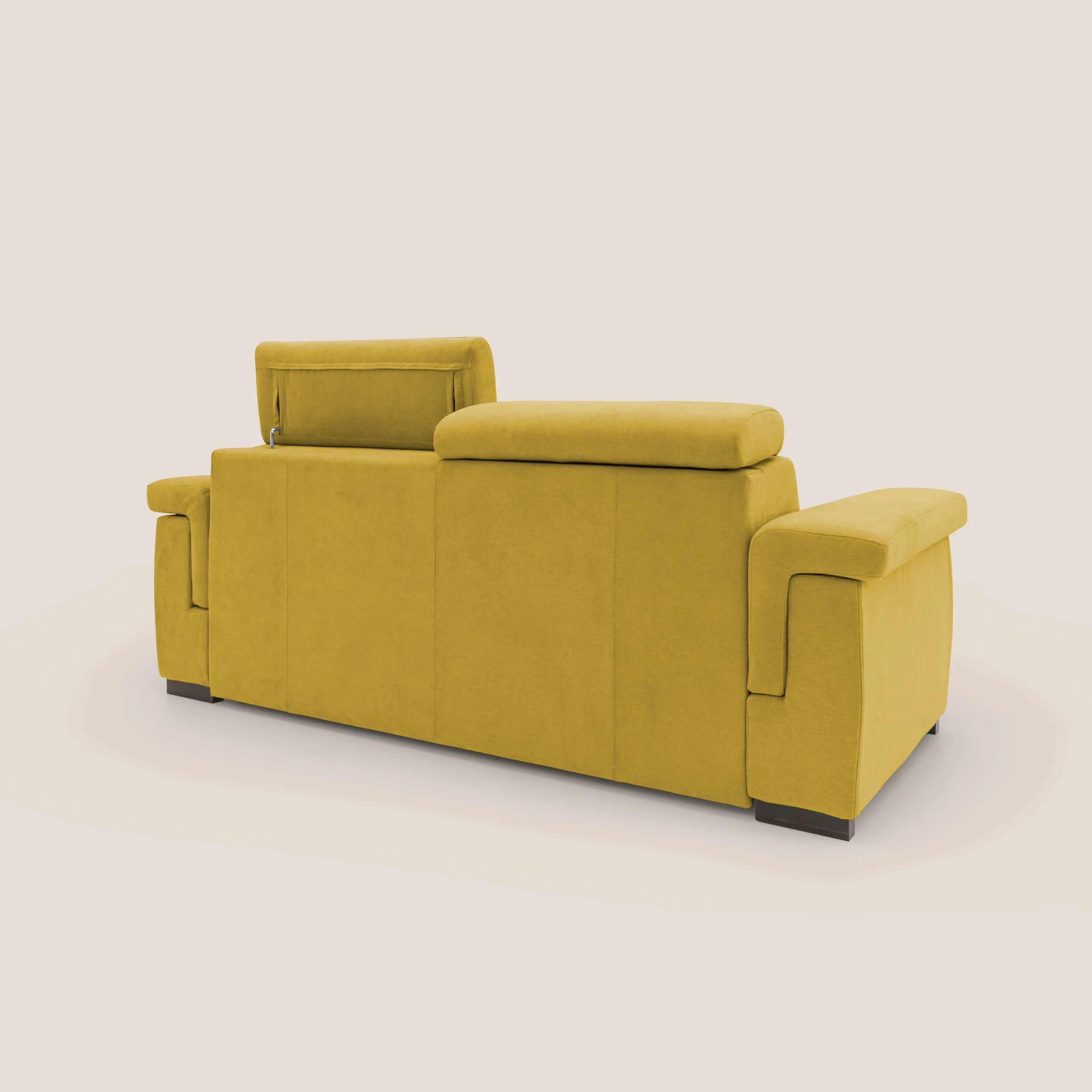 Bjorn Canapé convertible avec matelas H 18cm et têtières réglables en tissu imperméable T02 jaune - Image 11