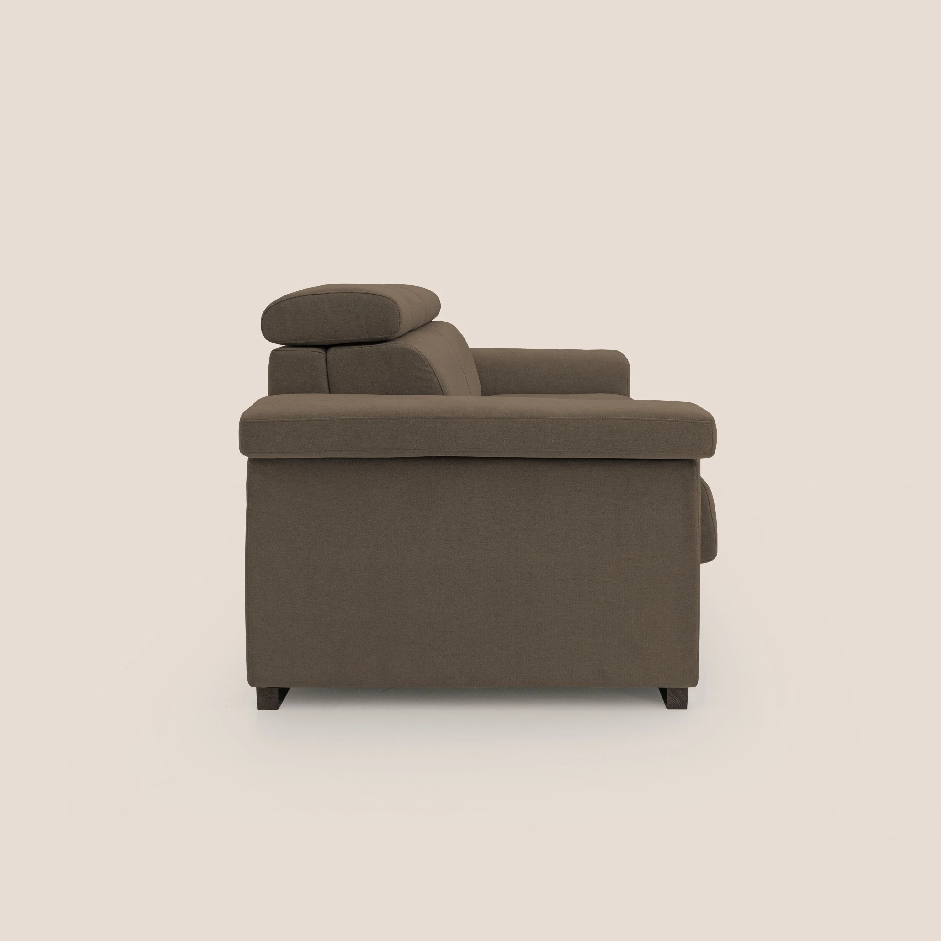 Bjorn Canapé convertible avec matelas H 18cm et têtières réglables en tissu imperméable T02 marron - Image 10