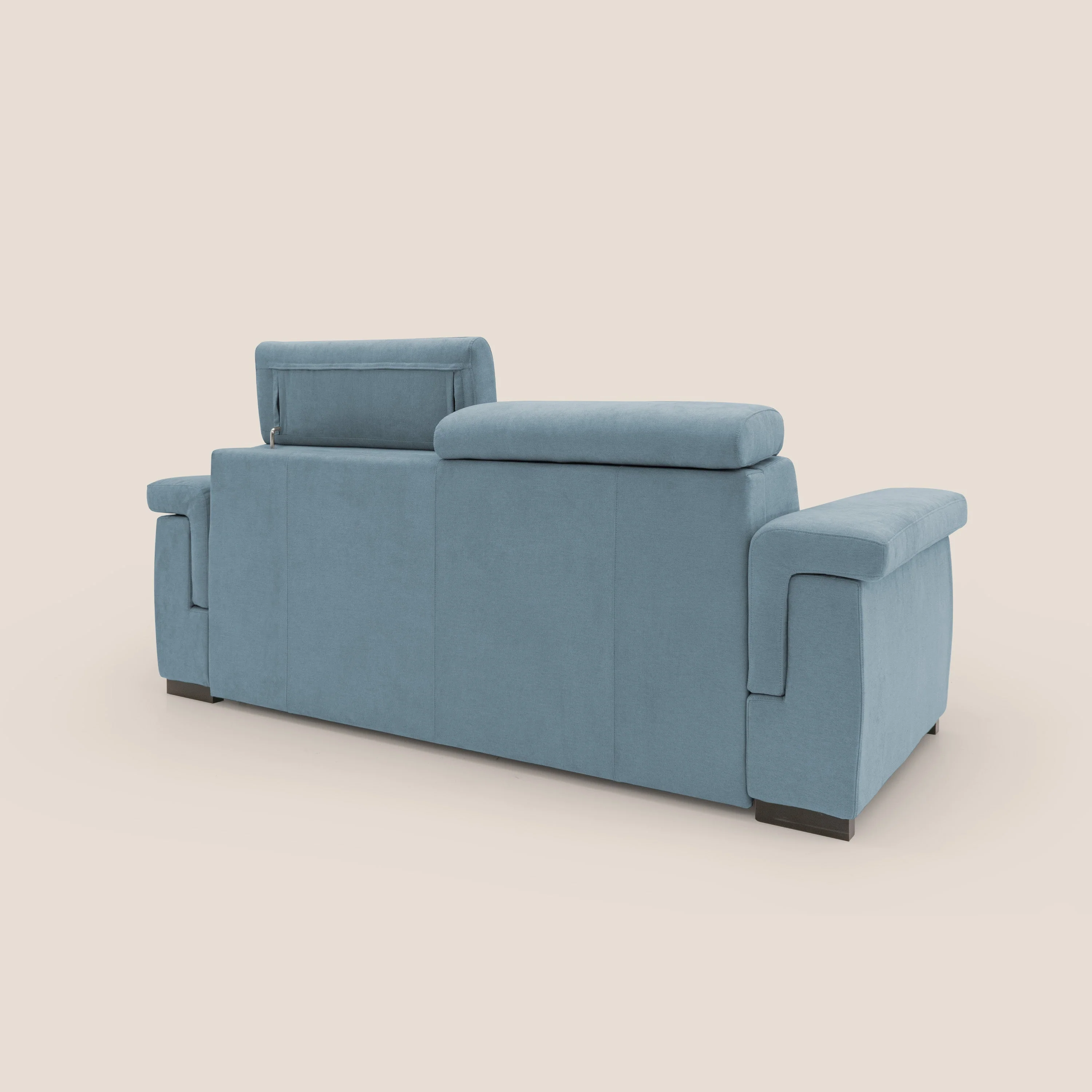 Bjorn Canapé convertible avec matelas H 18cm et têtières réglables en tissu imperméable T02 sucre glace - Image 11