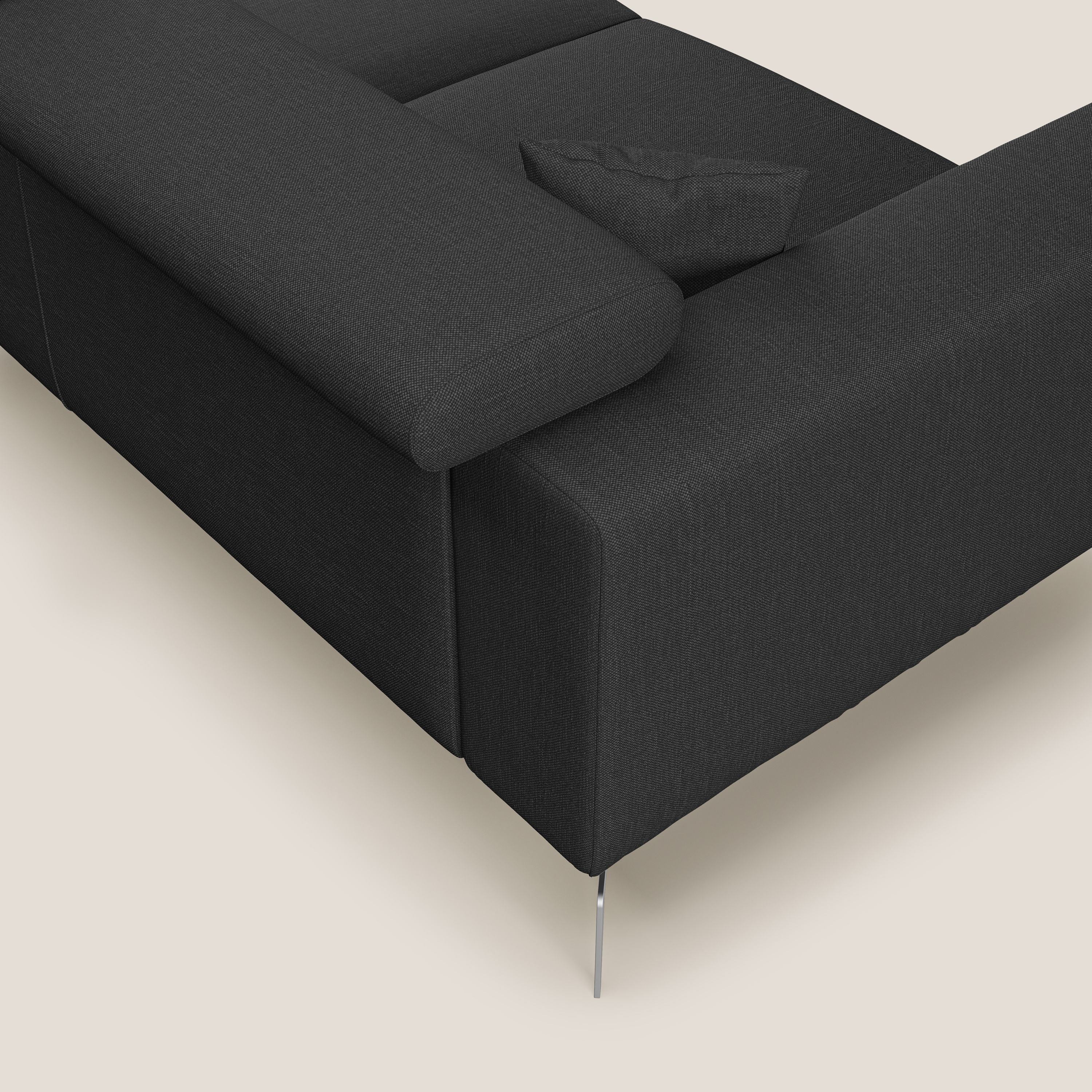 Blade Canapé d'angle avec têtières  inclinables en tissu imperméable T13 anthracite - Image 6