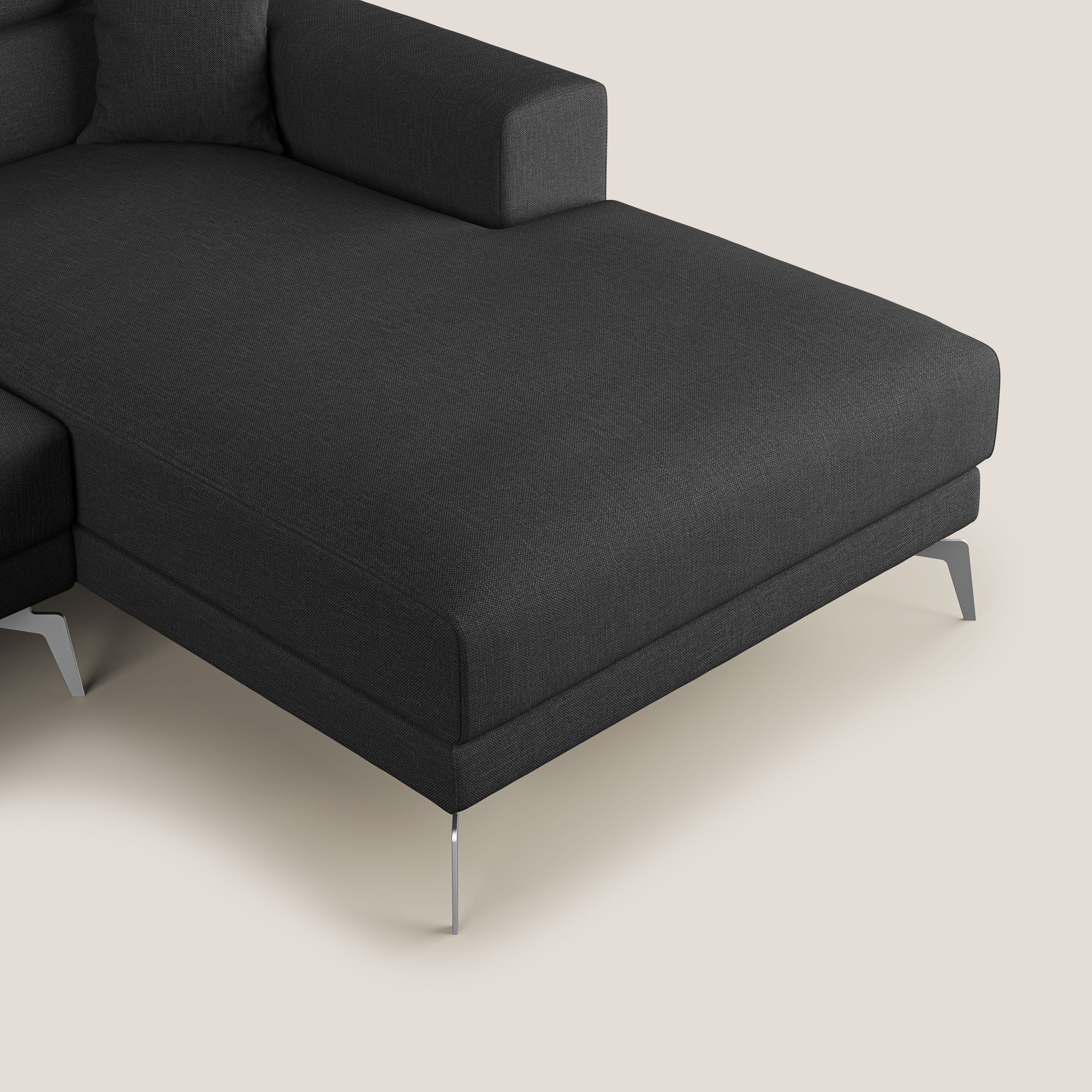 Blade Canapé d'angle avec têtières  inclinables en tissu imperméable T13 anthracite - Image 7