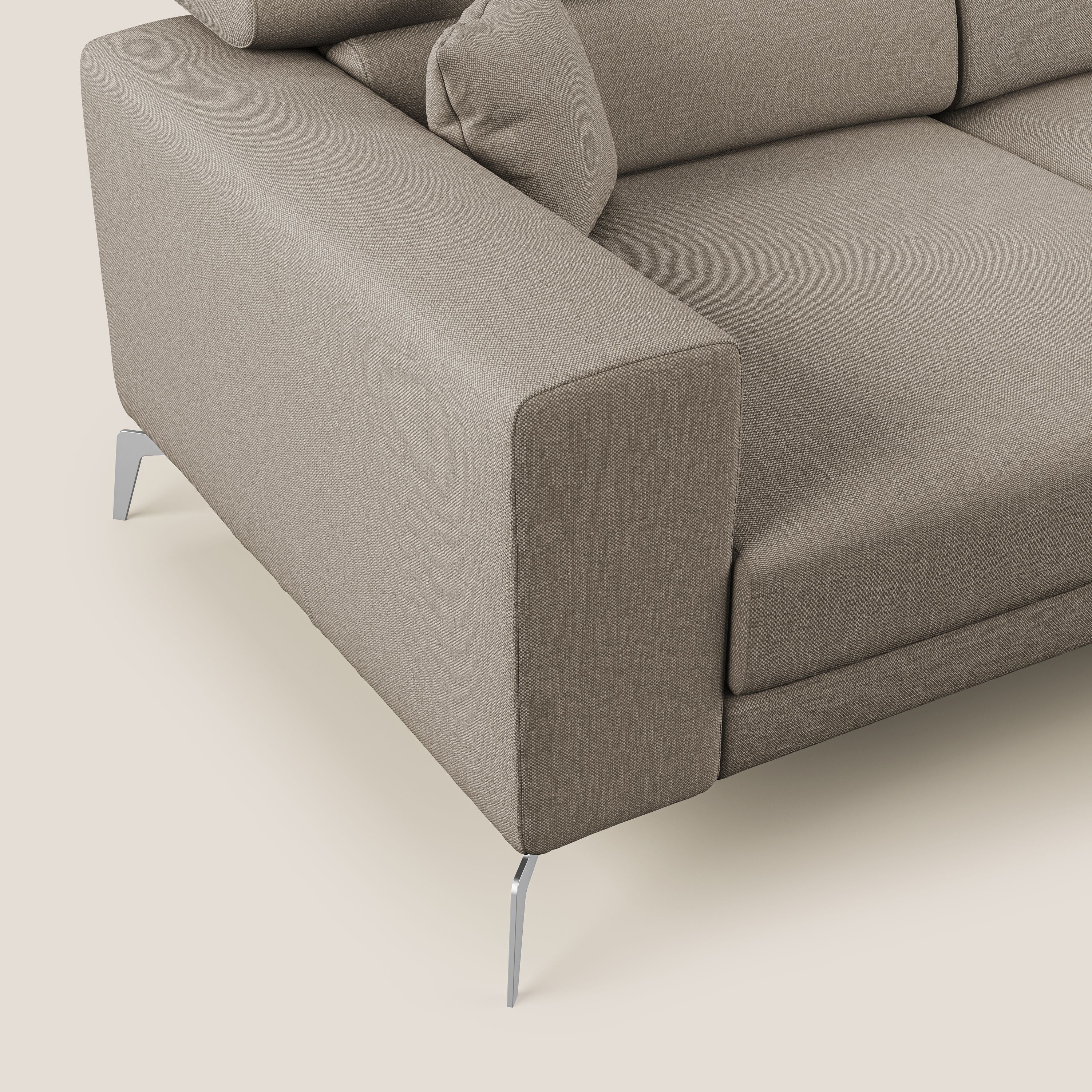 Blade Canapé d'angle avec têtières  inclinables en tissu imperméable T13 beige - Image 5