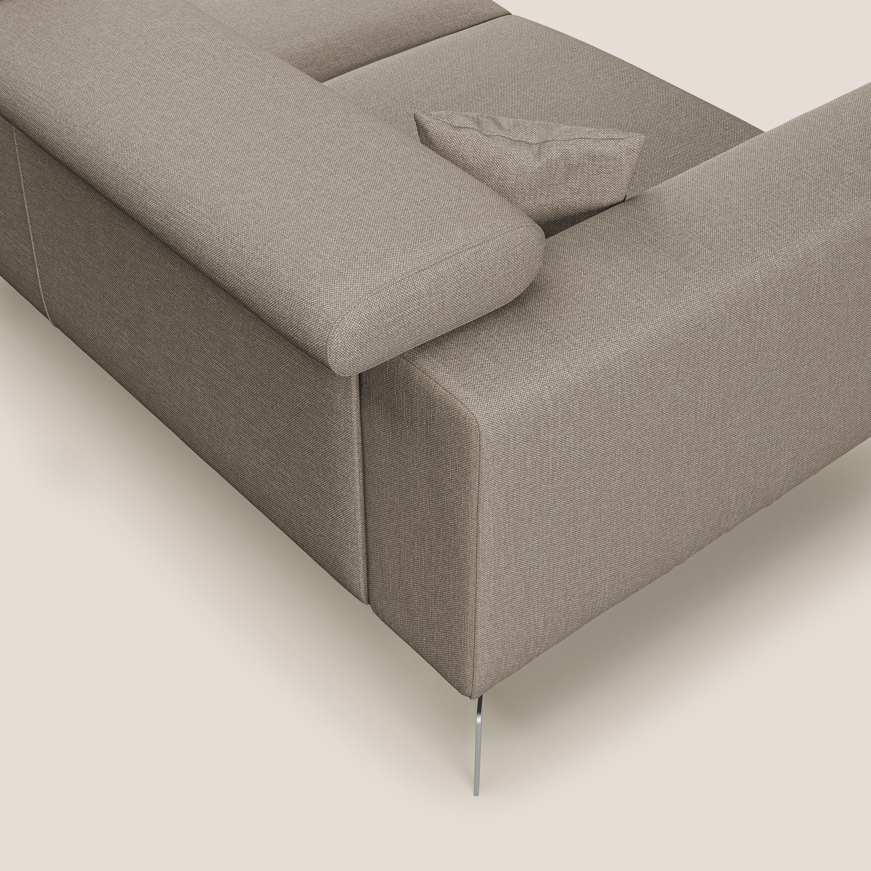 Blade Canapé d'angle avec têtières  inclinables en tissu imperméable T13 beige - Image 6