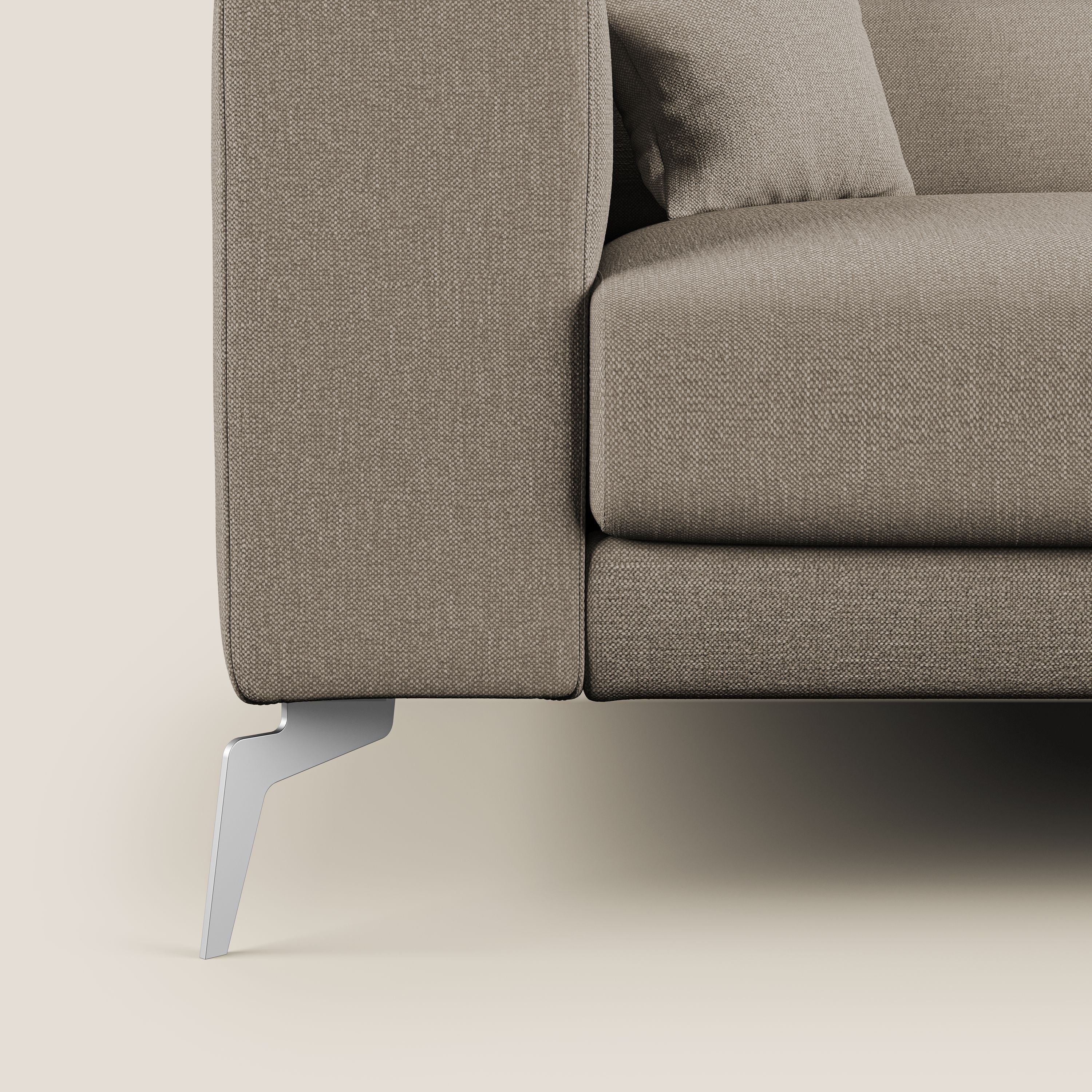 Blade Canapé d'angle avec têtières  inclinables en tissu imperméable T13 beige - Image 8