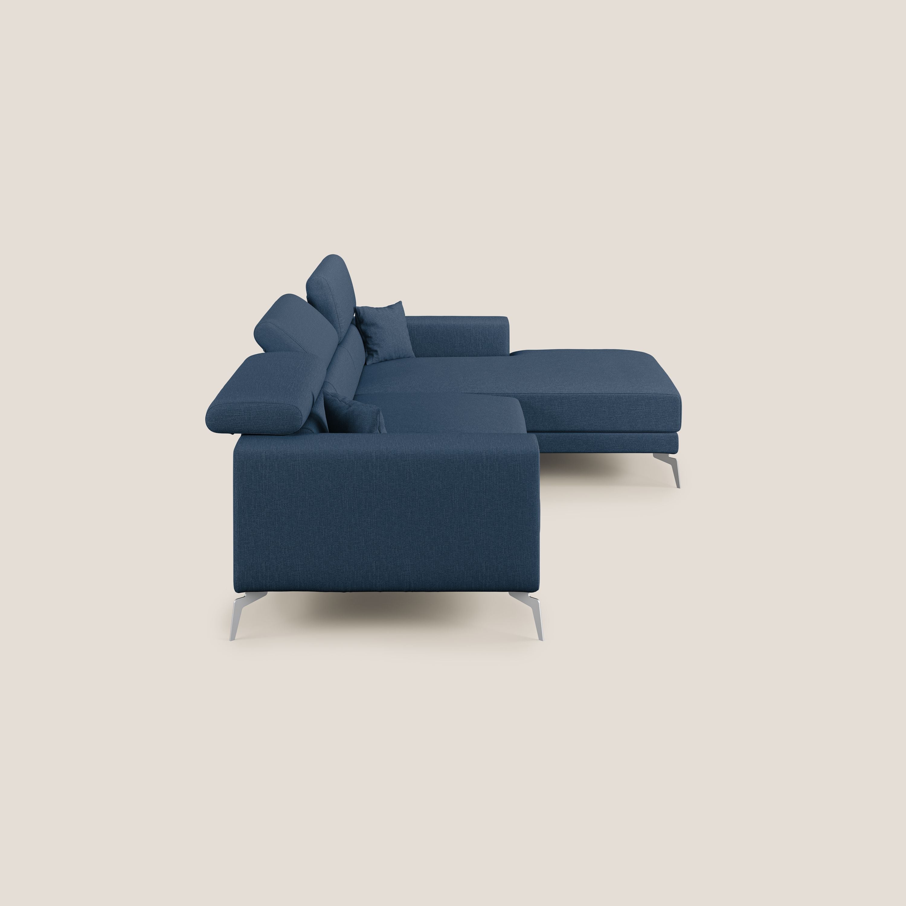 Blade Canapé d'angle avec têtières  inclinables en tissu imperméable T13 bleu - Image 3