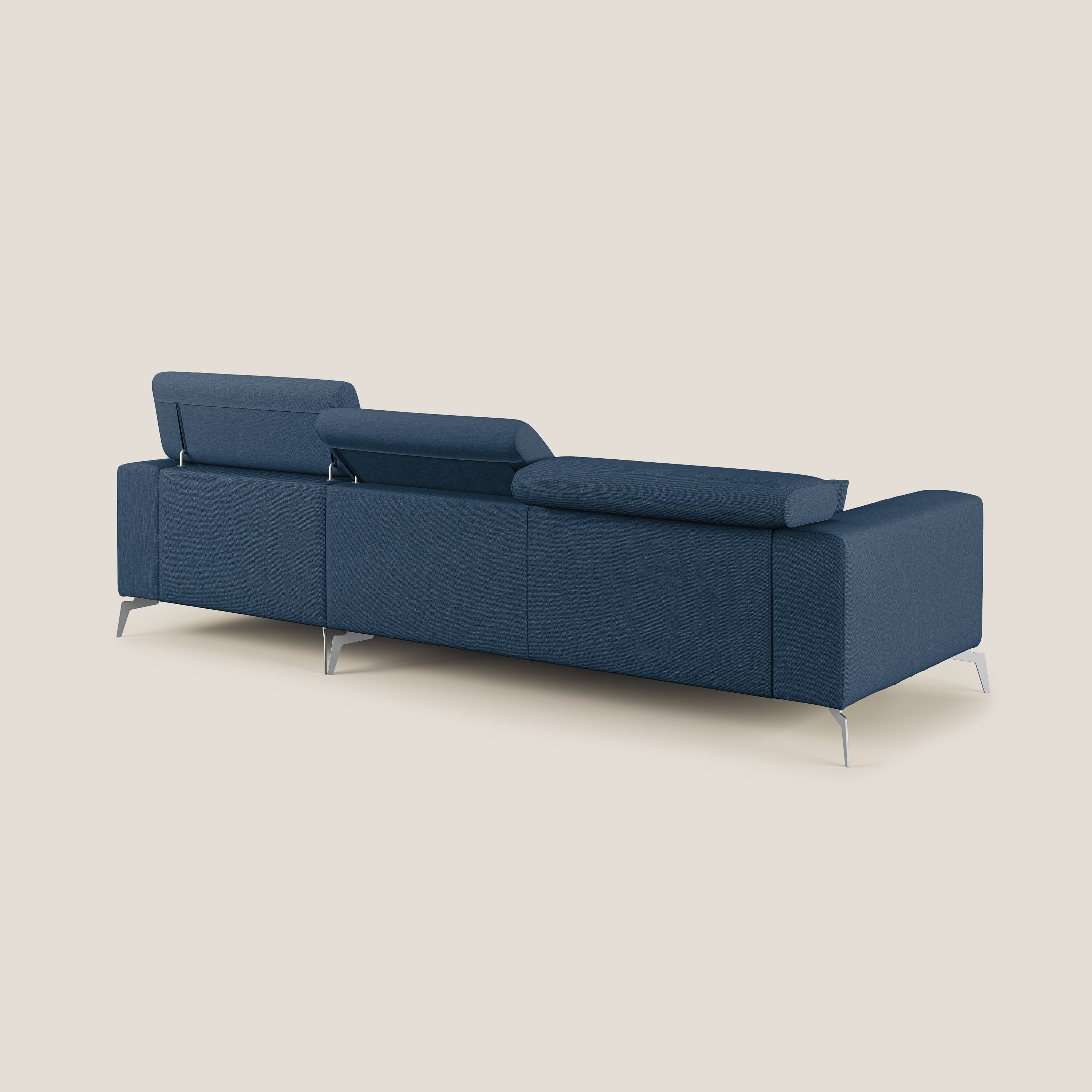 Blade Canapé d'angle avec têtières  inclinables en tissu imperméable T13 bleu - Image 4