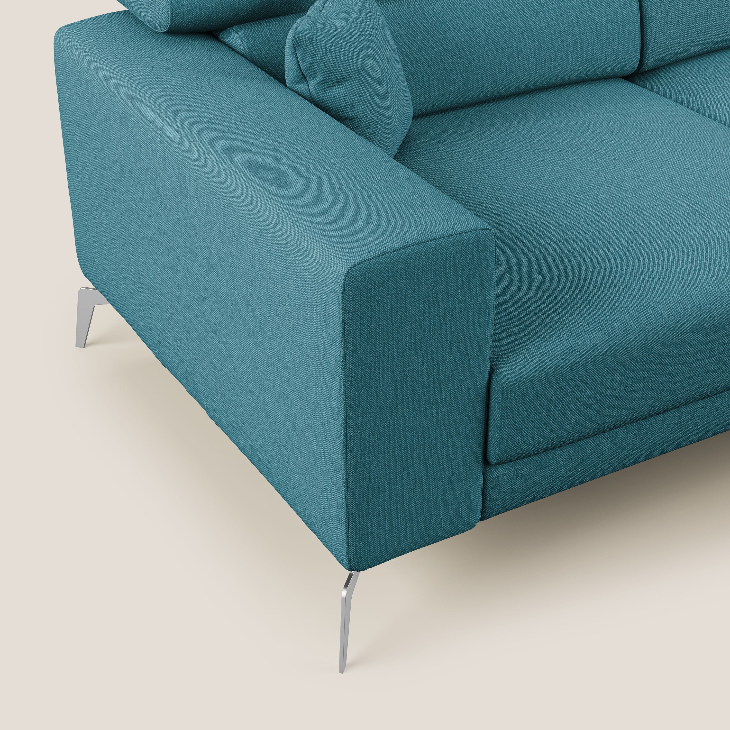 Blade Canapé d'angle avec têtières  inclinables en tissu imperméable T13 bleu ciel - Image 5