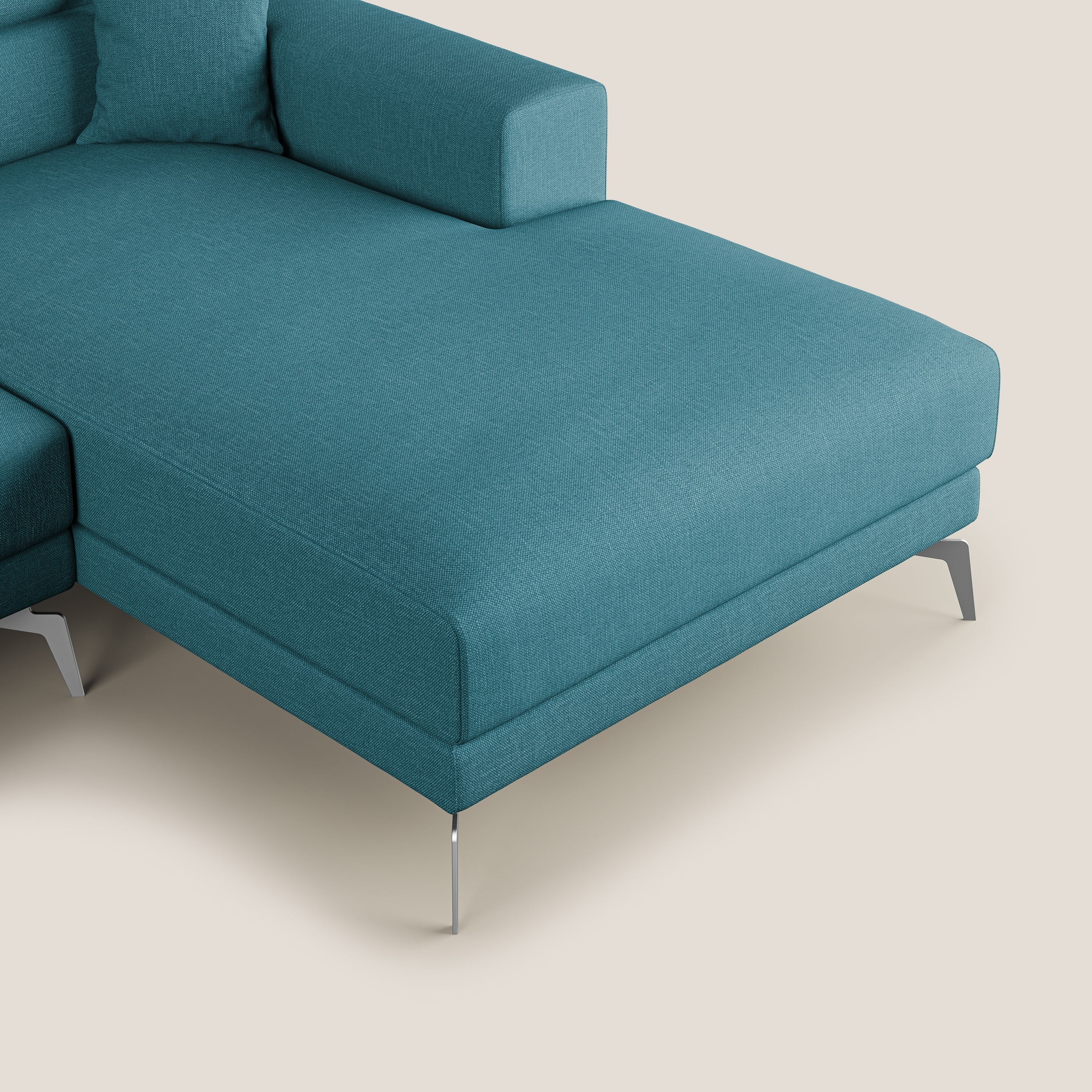 Blade Canapé d'angle avec têtières  inclinables en tissu imperméable T13 bleu ciel - Image 7