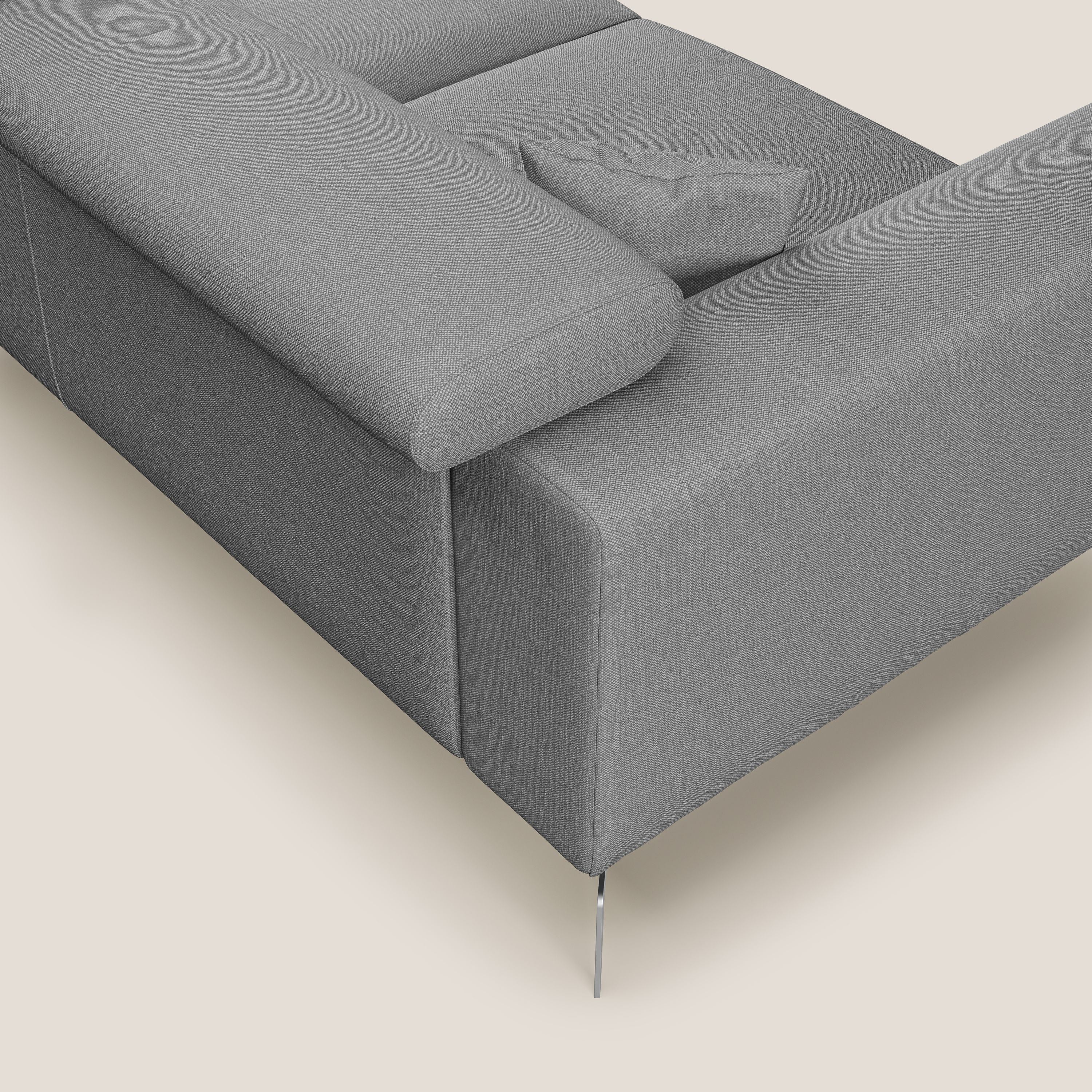 Blade Canapé d'angle avec têtières  inclinables en tissu imperméable T13 gris - Image 6