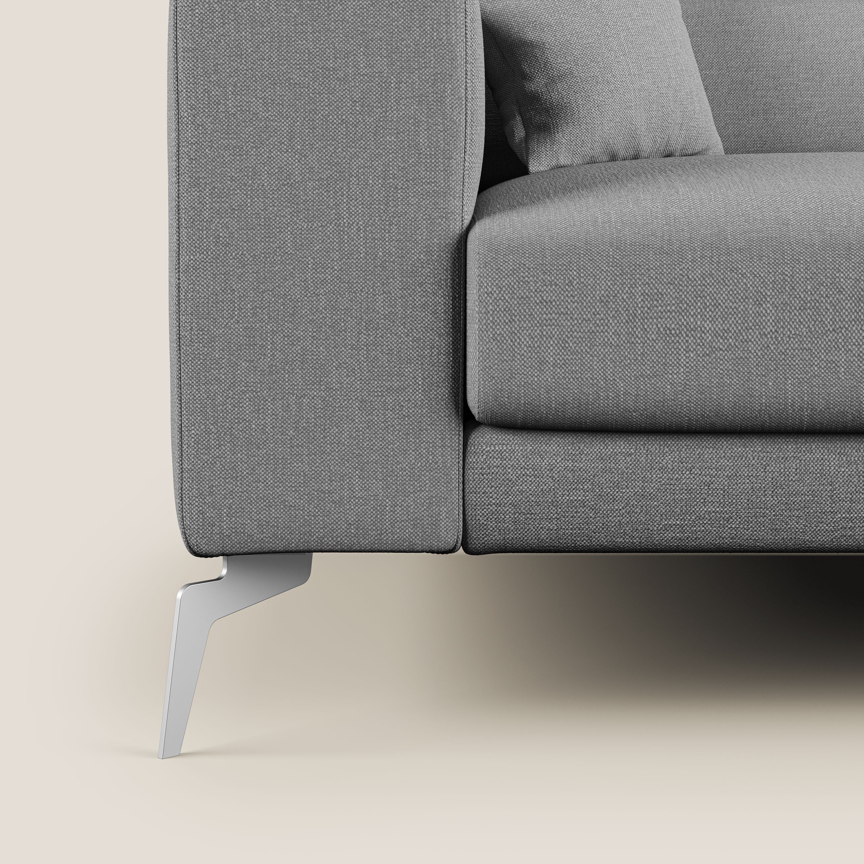 Blade Canapé d'angle avec têtières  inclinables en tissu imperméable T13 gris - Image 8