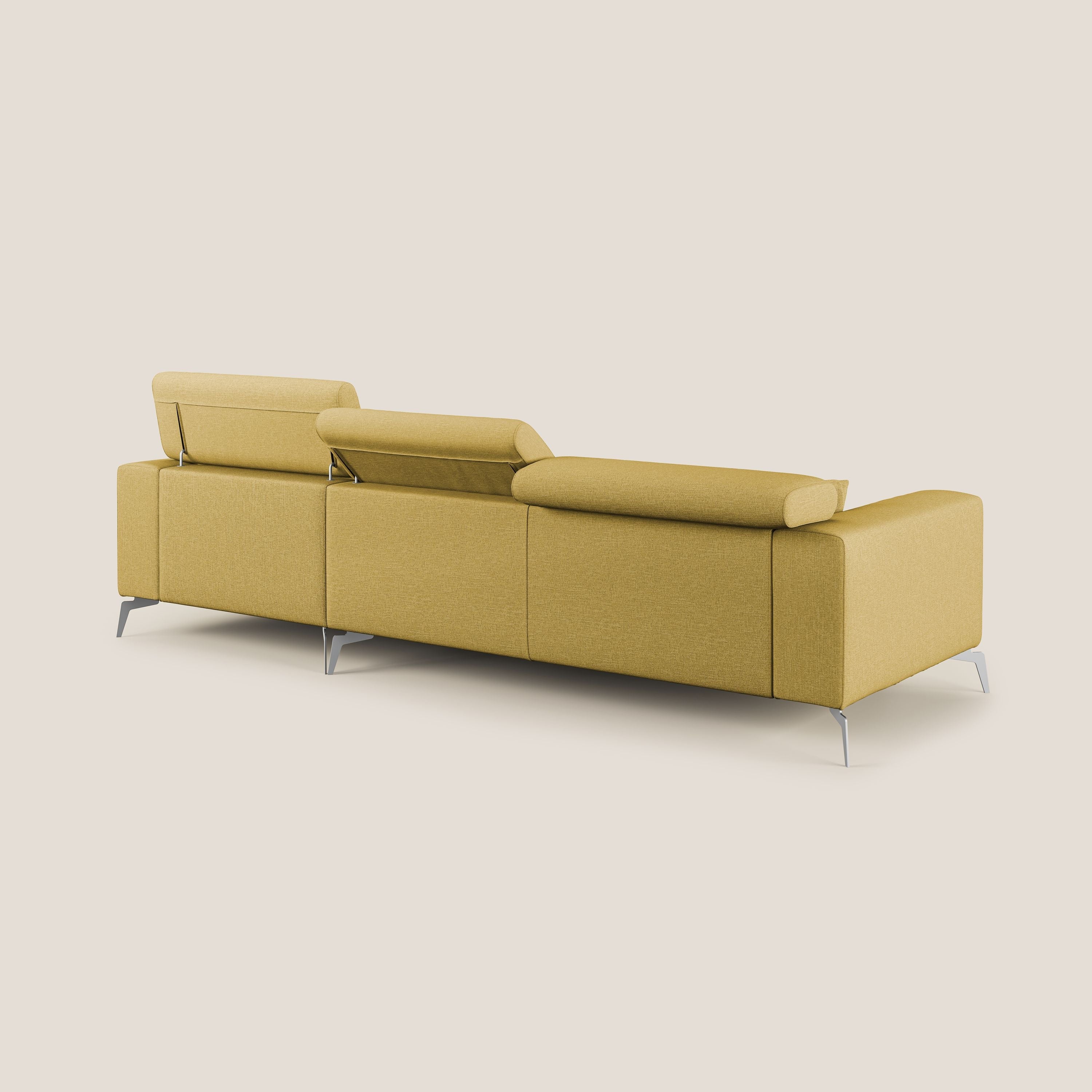 Blade Canapé d'angle avec têtières  inclinables en tissu imperméable T13 jaune - Image 4