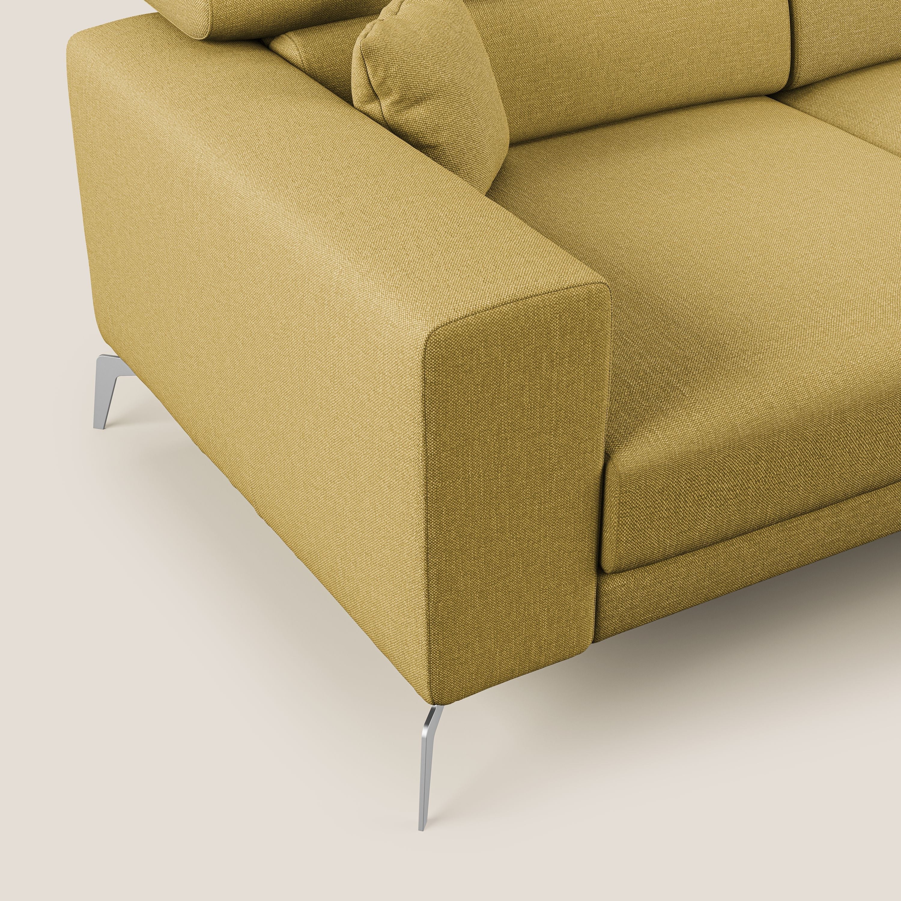Blade Canapé d'angle avec têtières  inclinables en tissu imperméable T13 jaune - Image 5