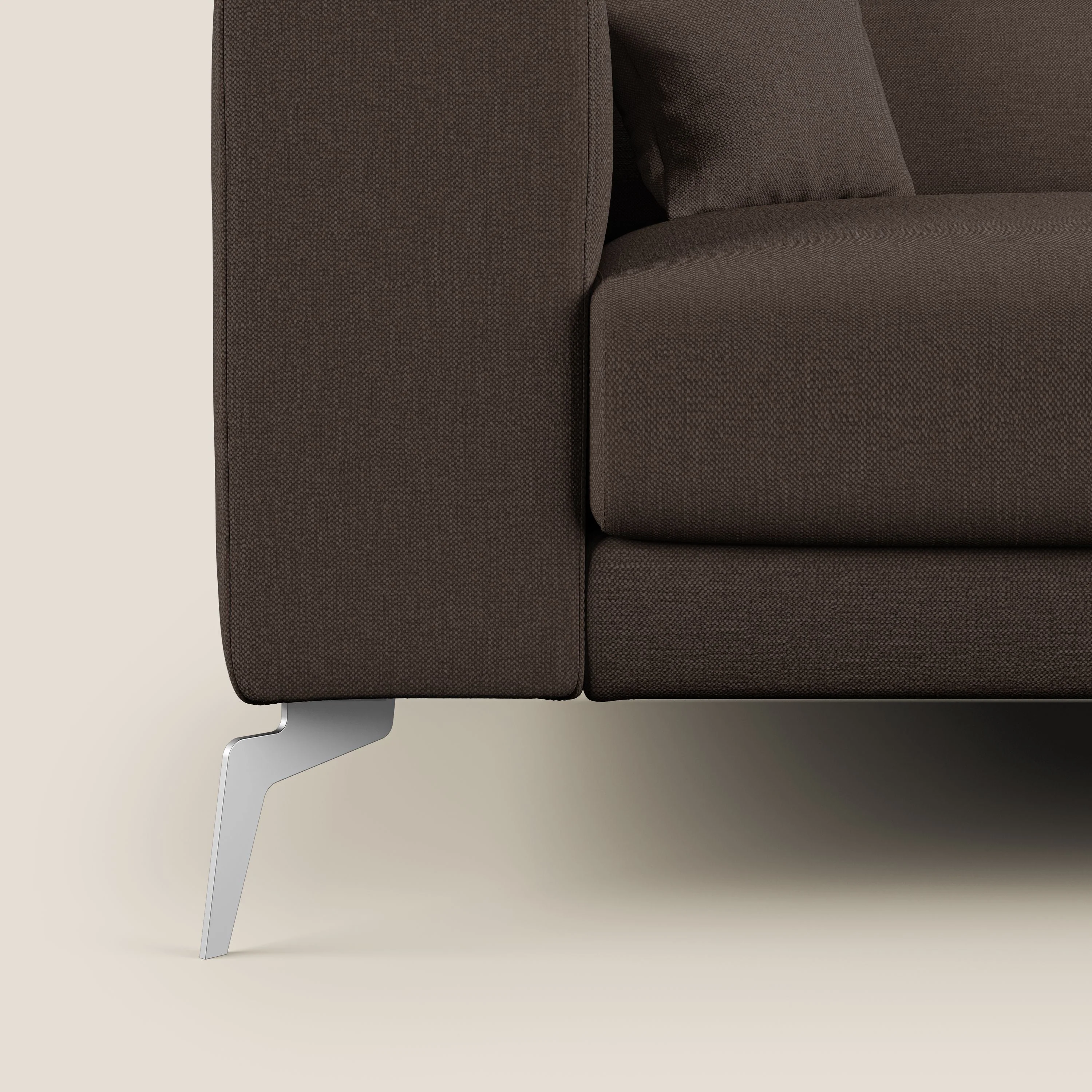 Blade Canapé d'angle avec têtières inclinables en tissu imperméable T13 marron - Image 8