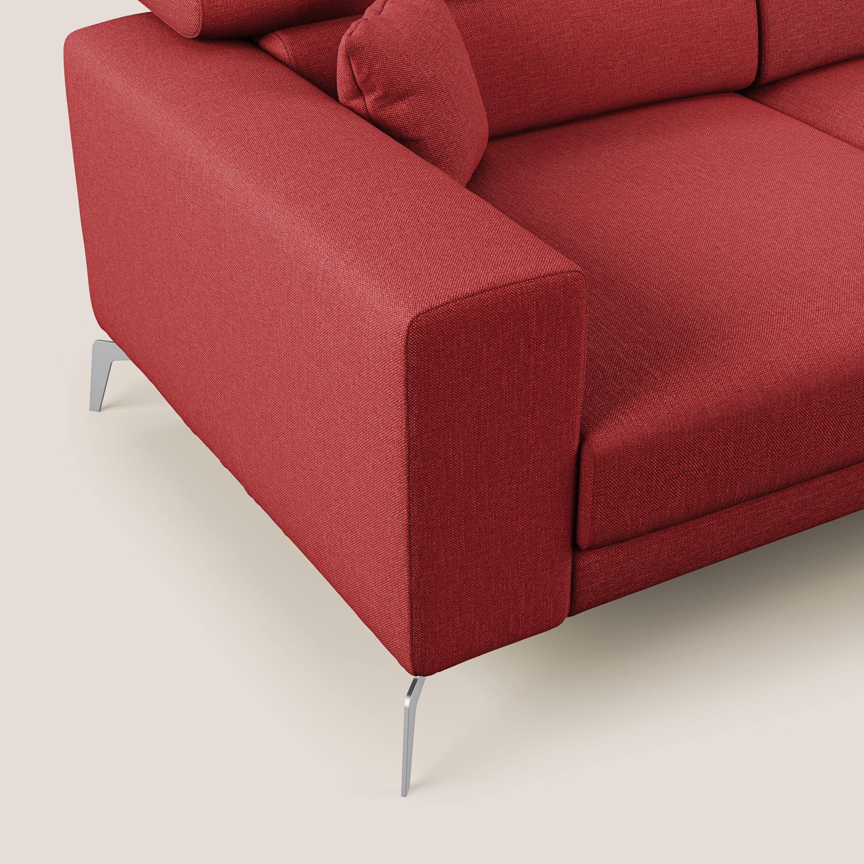 Blade Canapé d'angle avec têtières  inclinables en tissu imperméable T13 rouge - Image 6