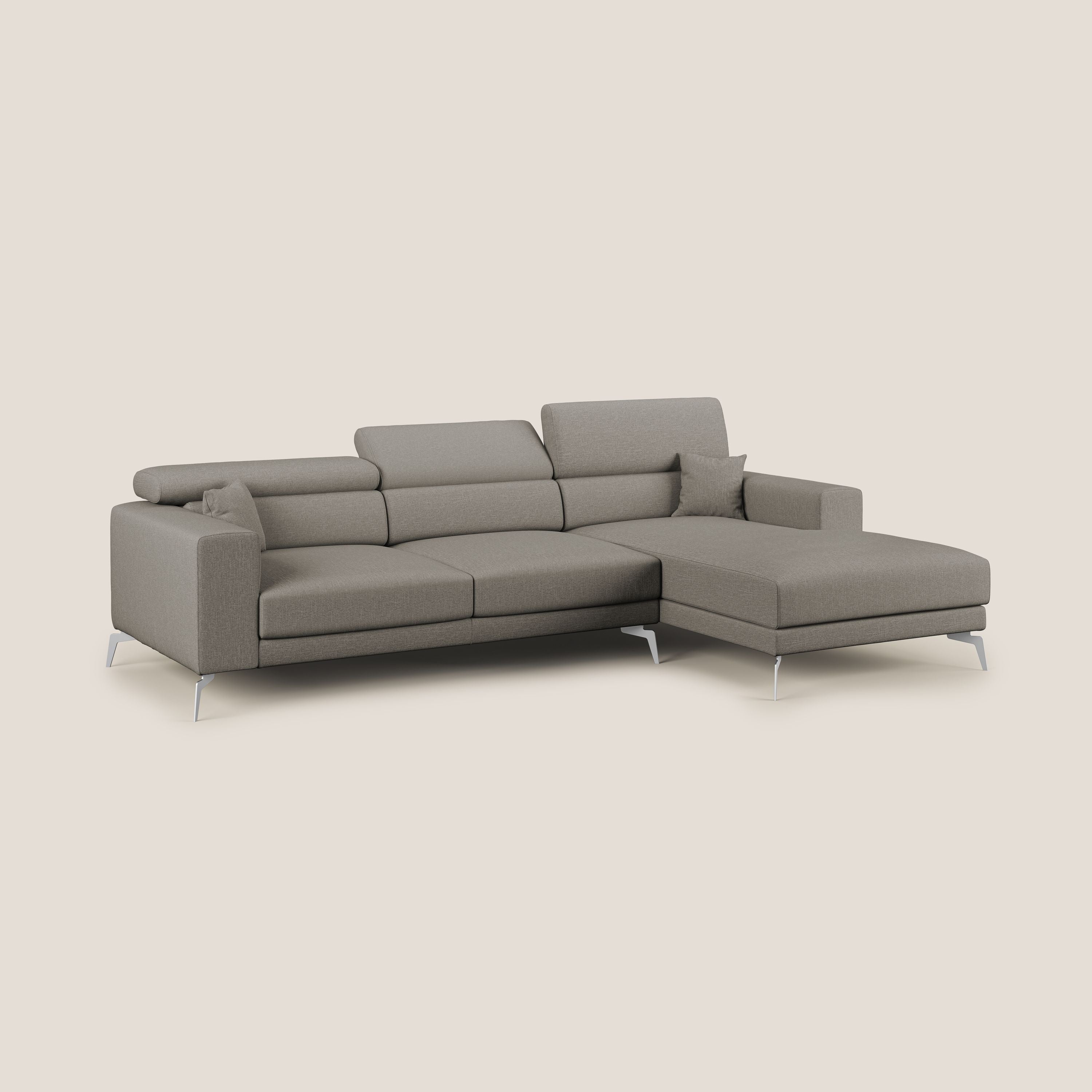 Blade Canapé d'angle avec têtières  inclinables en tissu imperméable T13 Taupe tortora - Image 2