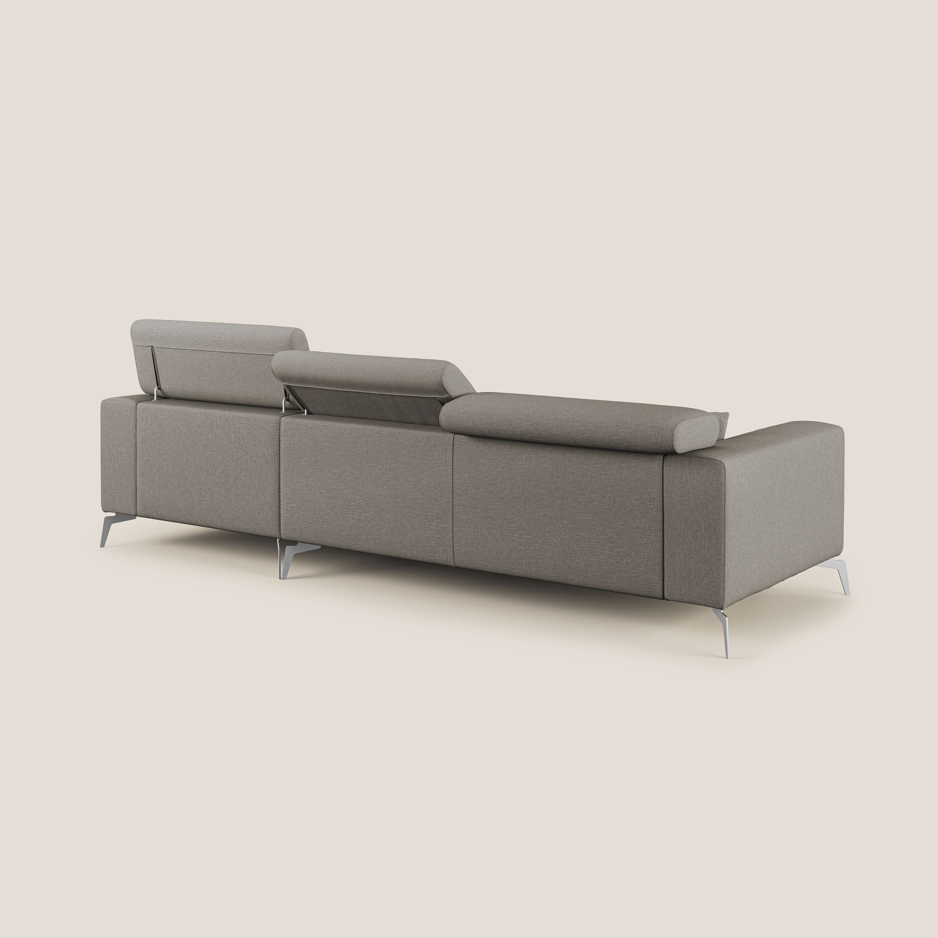 Blade Canapé d'angle avec têtières  inclinables en tissu imperméable T13 Taupe tortora - Image 4