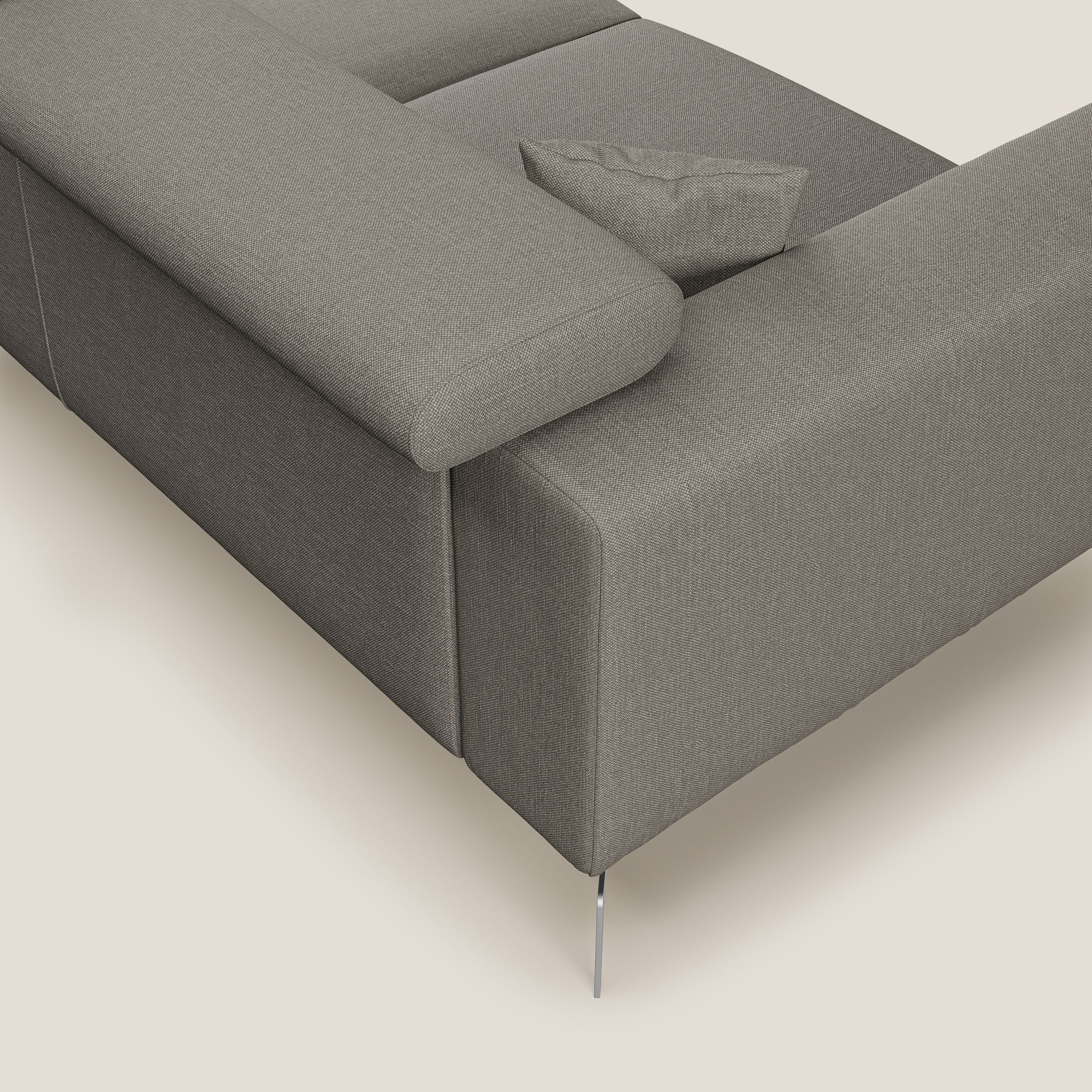 Blade Canapé d'angle avec têtières  inclinables en tissu imperméable T13 Taupe tortora - Image 6