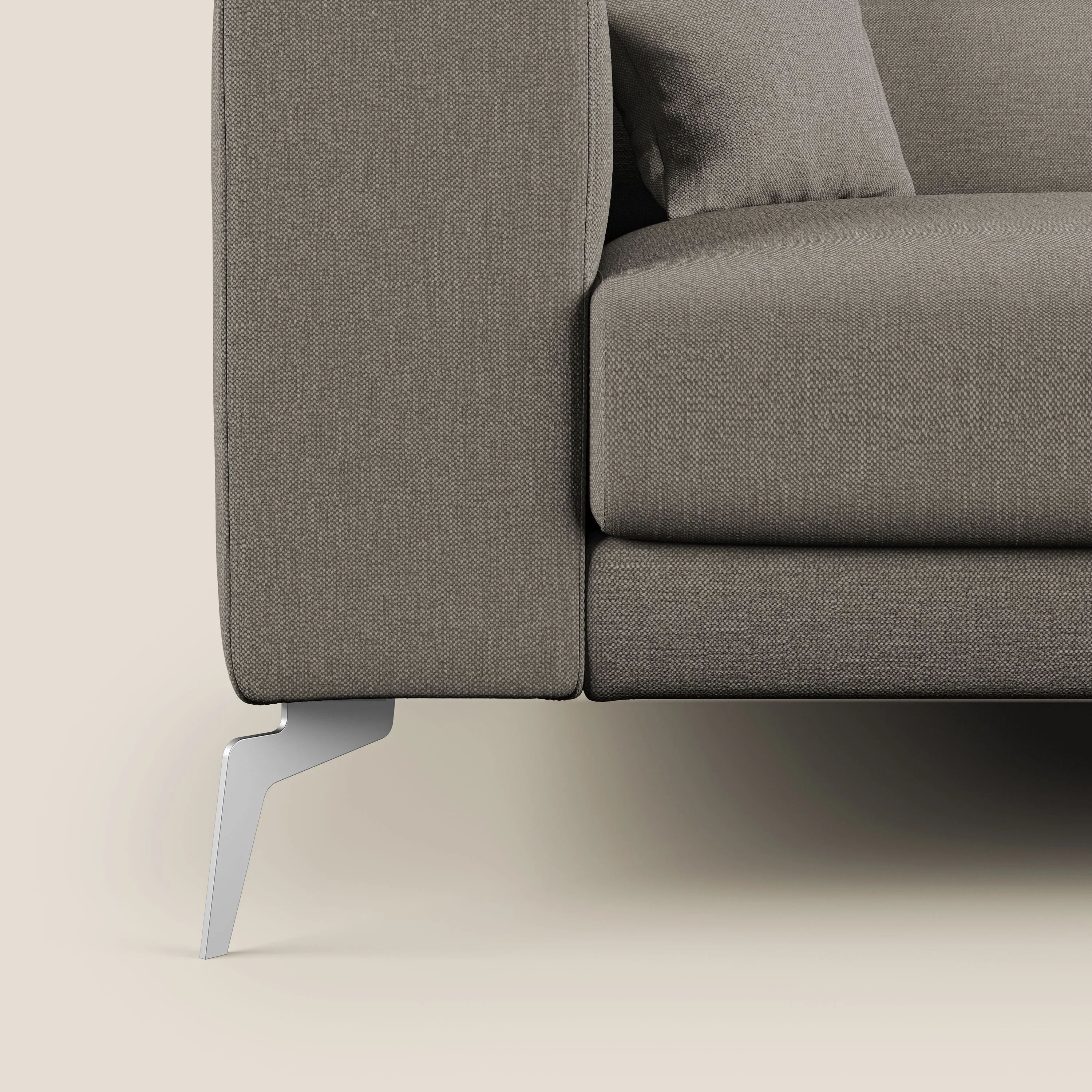 Blade Canapé d'angle avec têtières  inclinables en tissu imperméable T13 Taupe tortora - Image 7