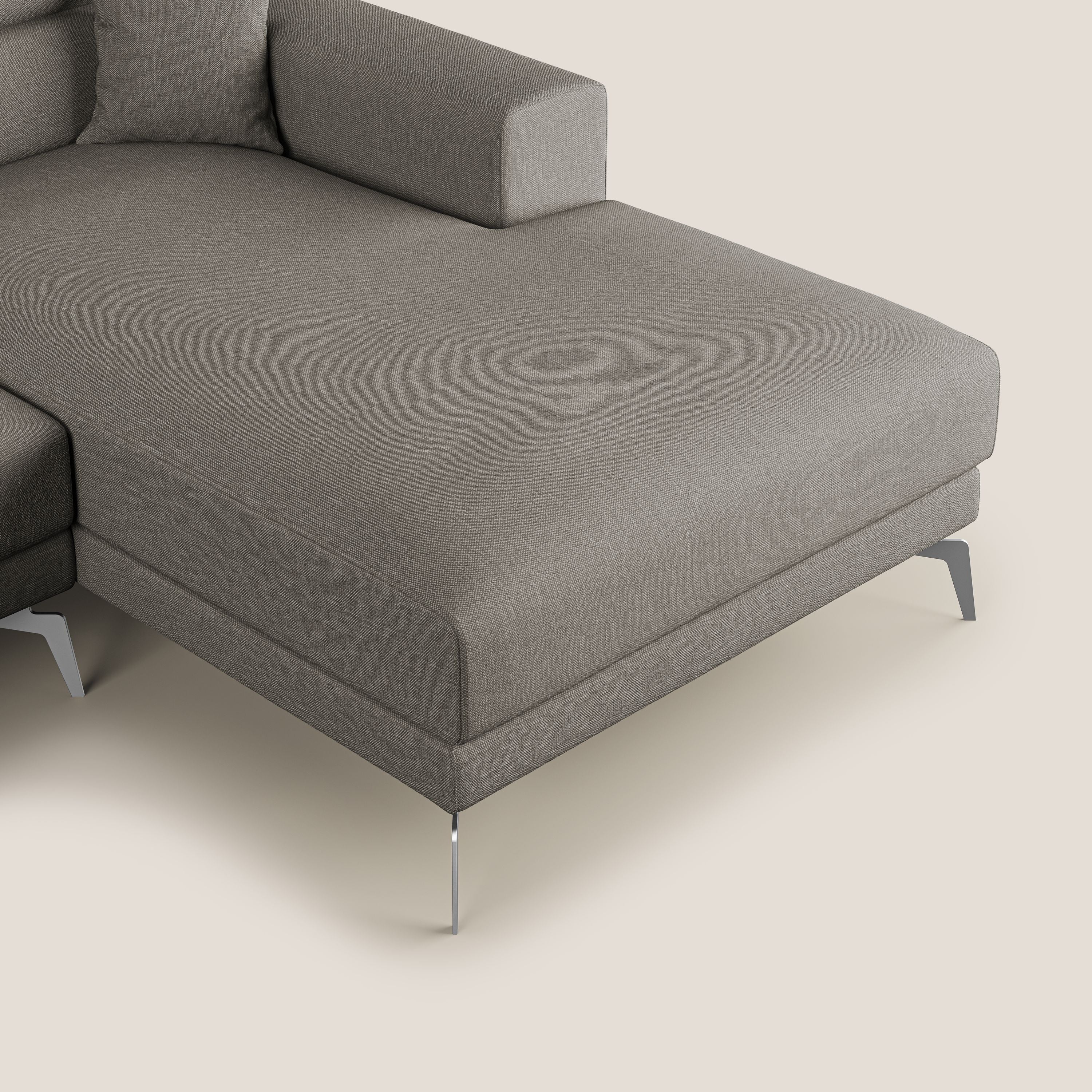 Blade Canapé d'angle avec têtières  inclinables en tissu imperméable T13 Taupe tortora - Image 8