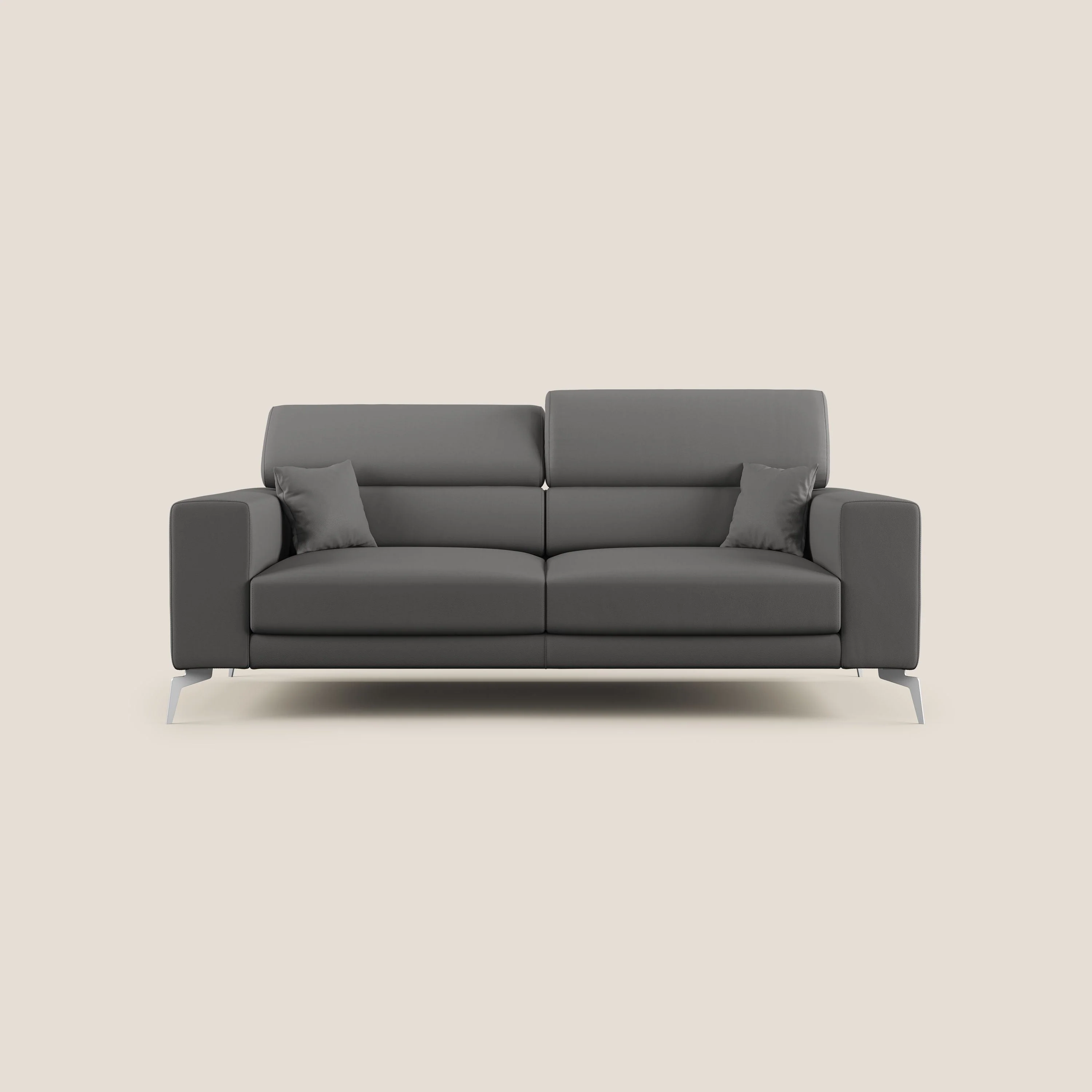 Blade Canapé moderne avec têtières inclinables en Similicuir T04 anthracite