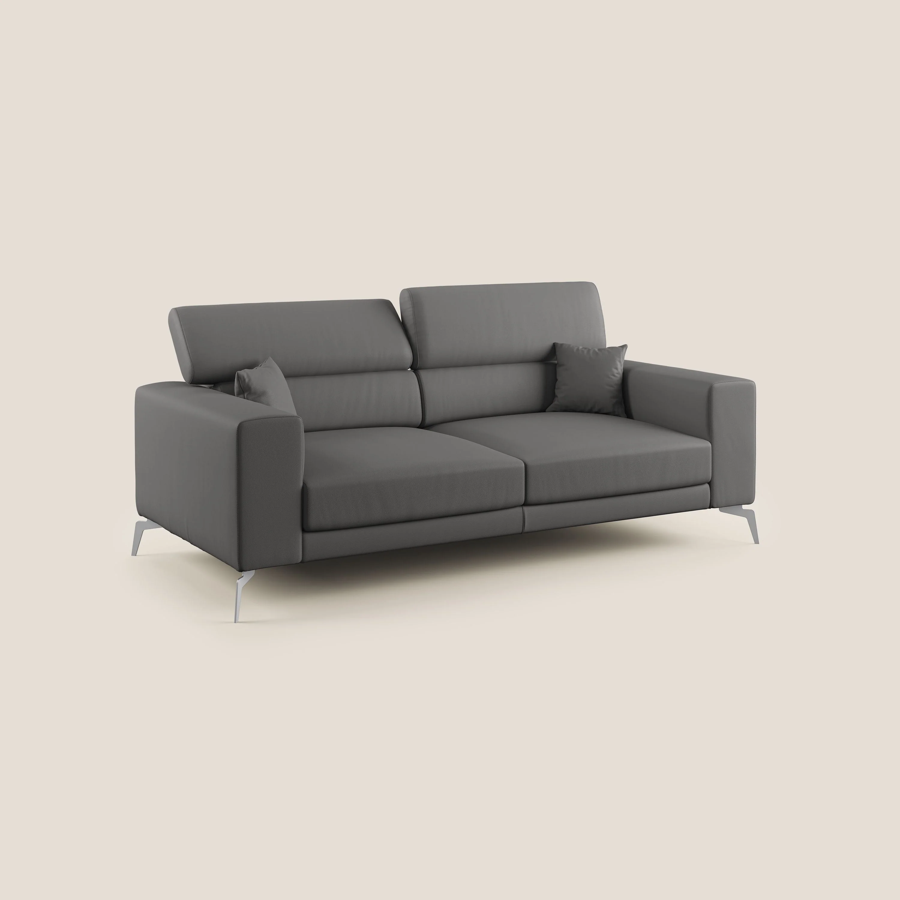 Blade Canapé moderne avec têtières inclinables en Similicuir T04 anthracite - Image 2