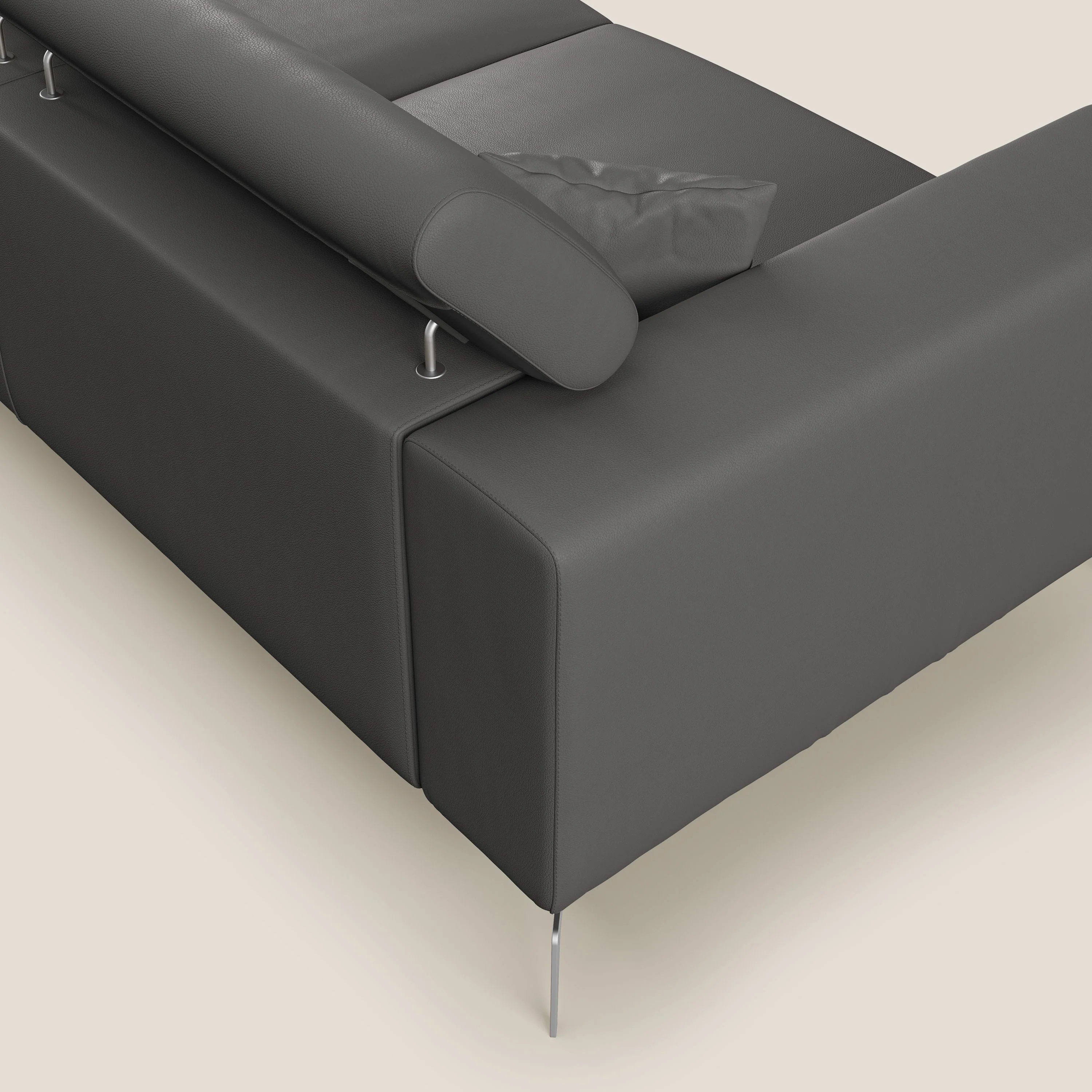 Blade Canapé moderne avec têtières inclinables en Similicuir T04 anthracite - Image 6
