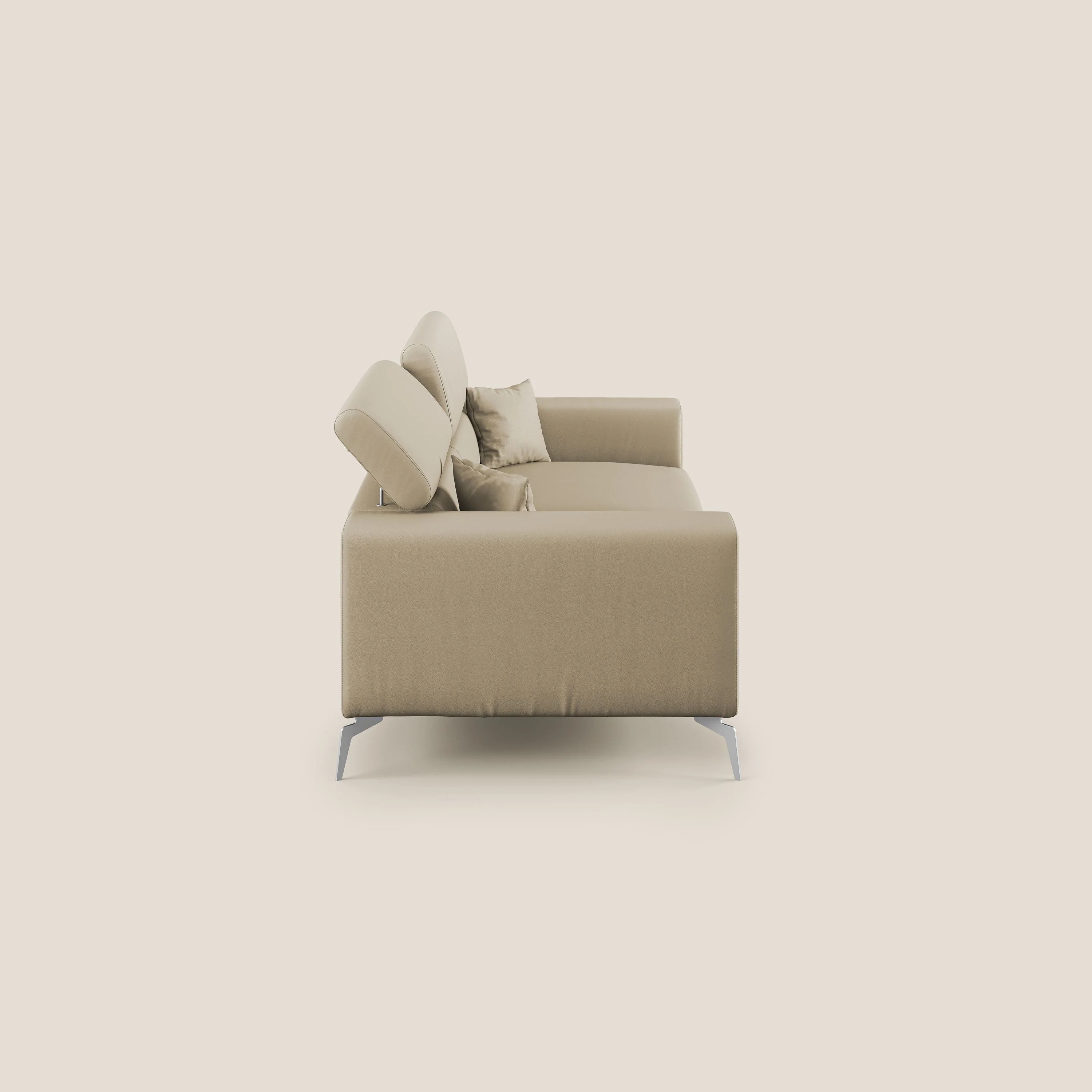 Blade Canapé moderne avec têtières inclinables en Similicuir T04 beige - Image 3