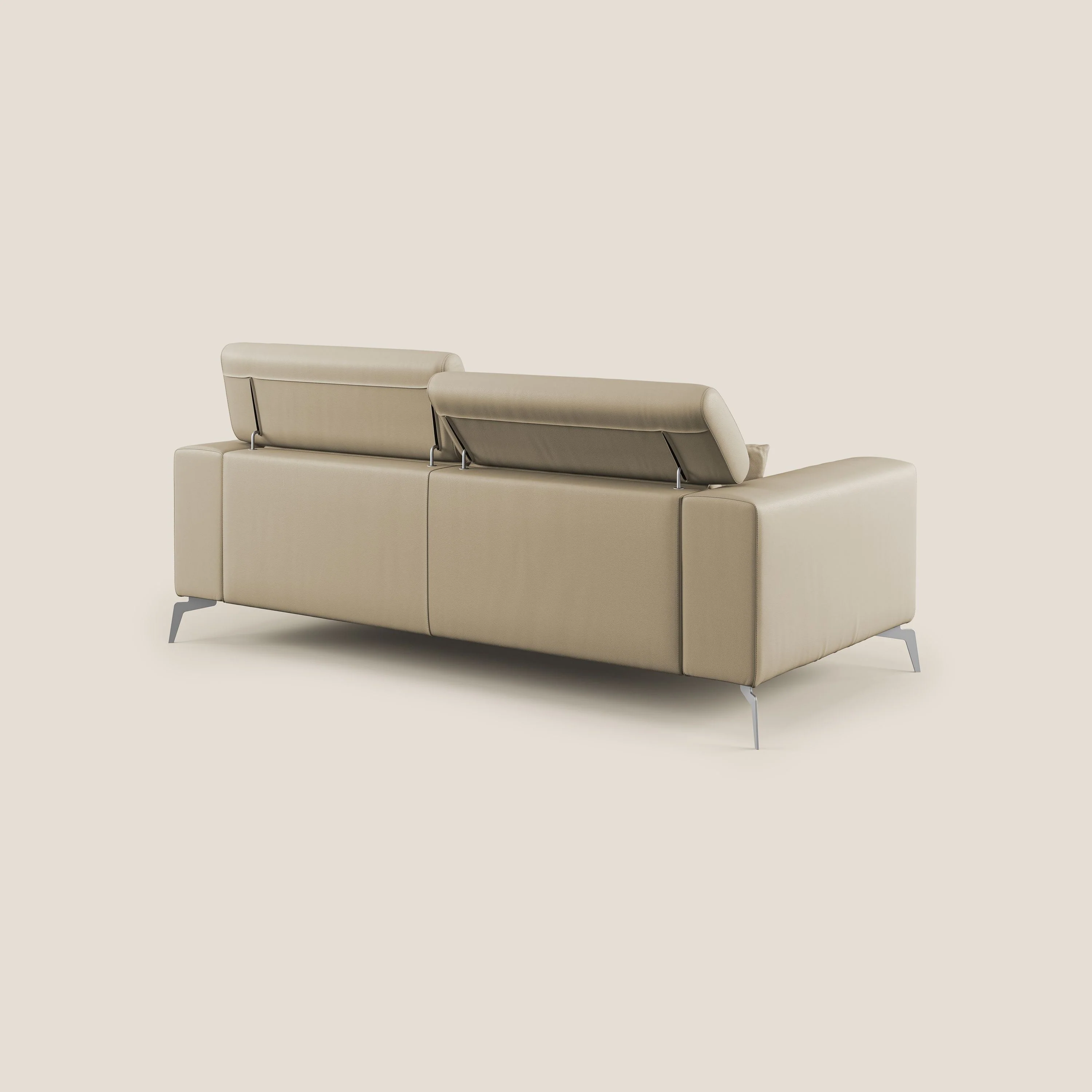 Blade Canapé moderne avec têtières inclinables en Similicuir T04 beige - Image 4