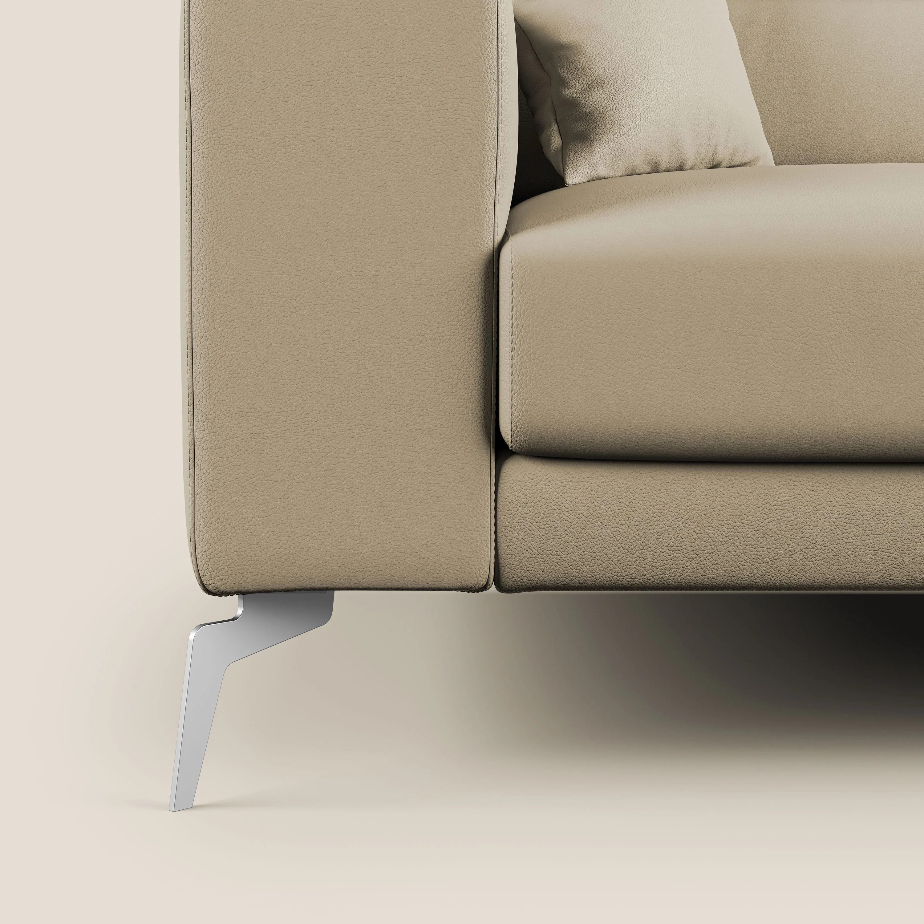 Blade Canapé moderne avec têtières inclinables en Similicuir T04 beige - Image 7