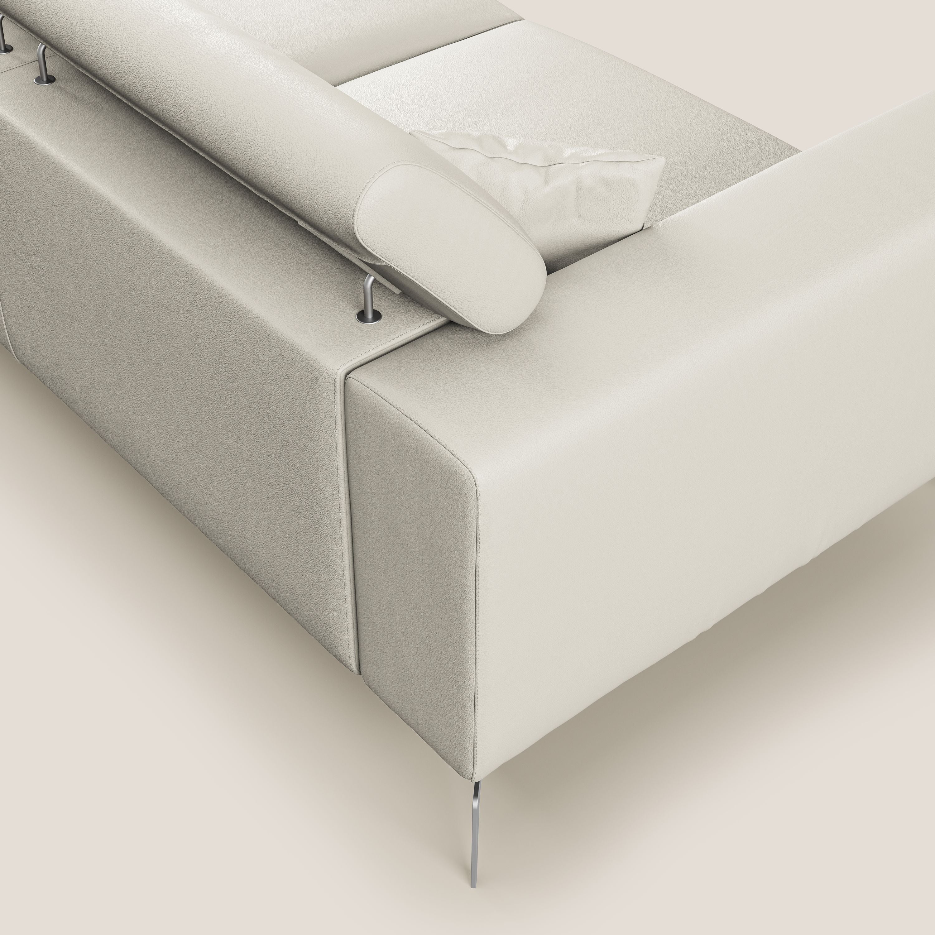 Blade Canapé moderne avec têtières inclinables en Similicuir T04 blanc - Image 6