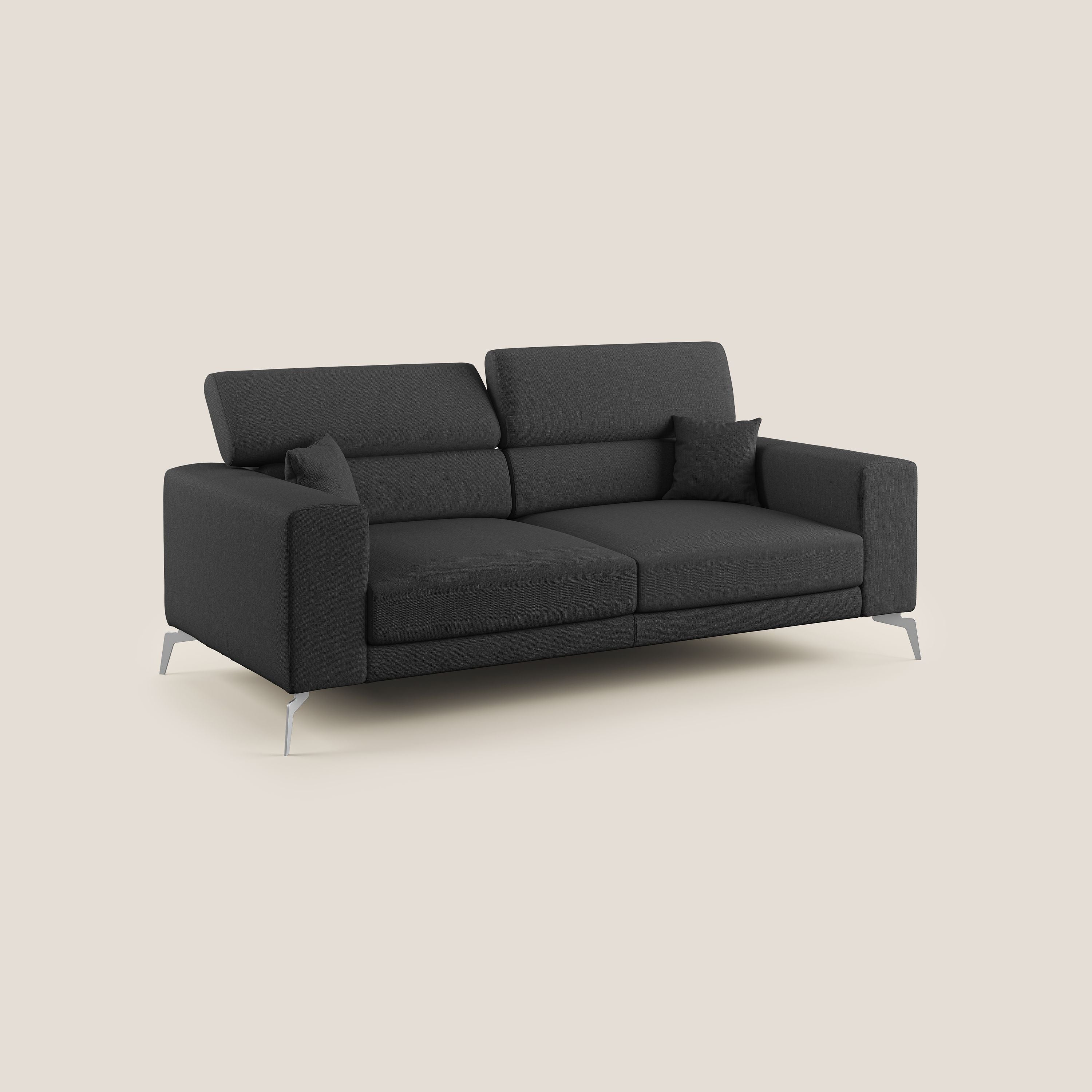 Blade canapé avec têtières inclinables en tissu imperméable mixte coton T13 anthracite - Image 2