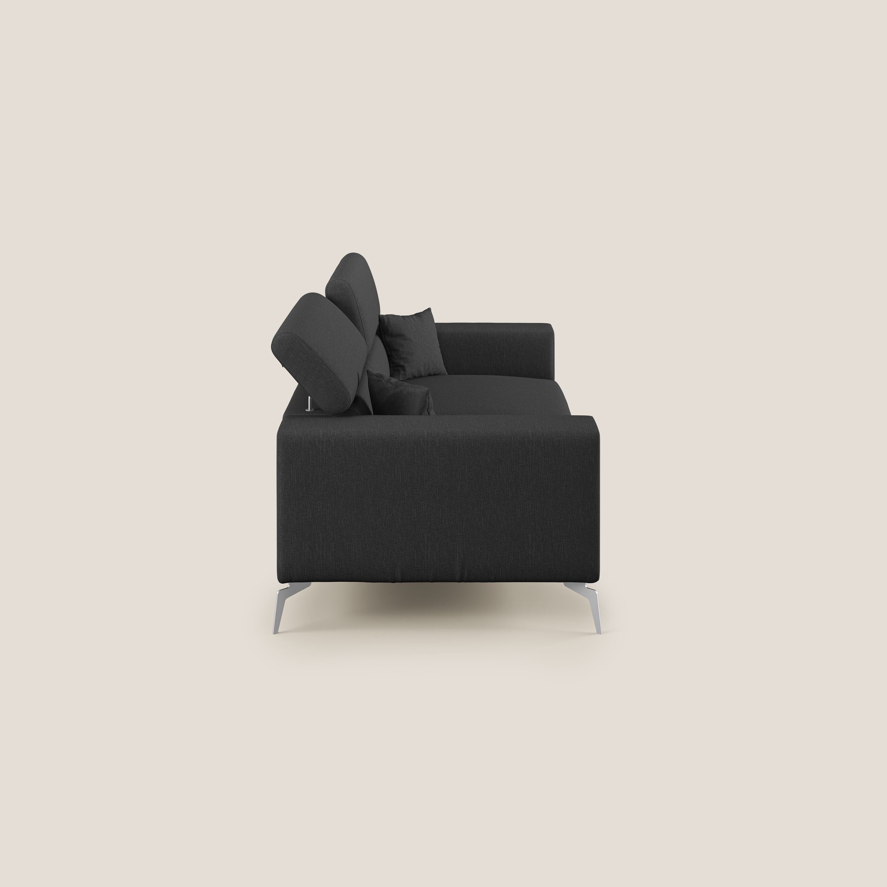 Blade canapé avec têtières inclinables en tissu imperméable mixte coton T13 anthracite - Image 3