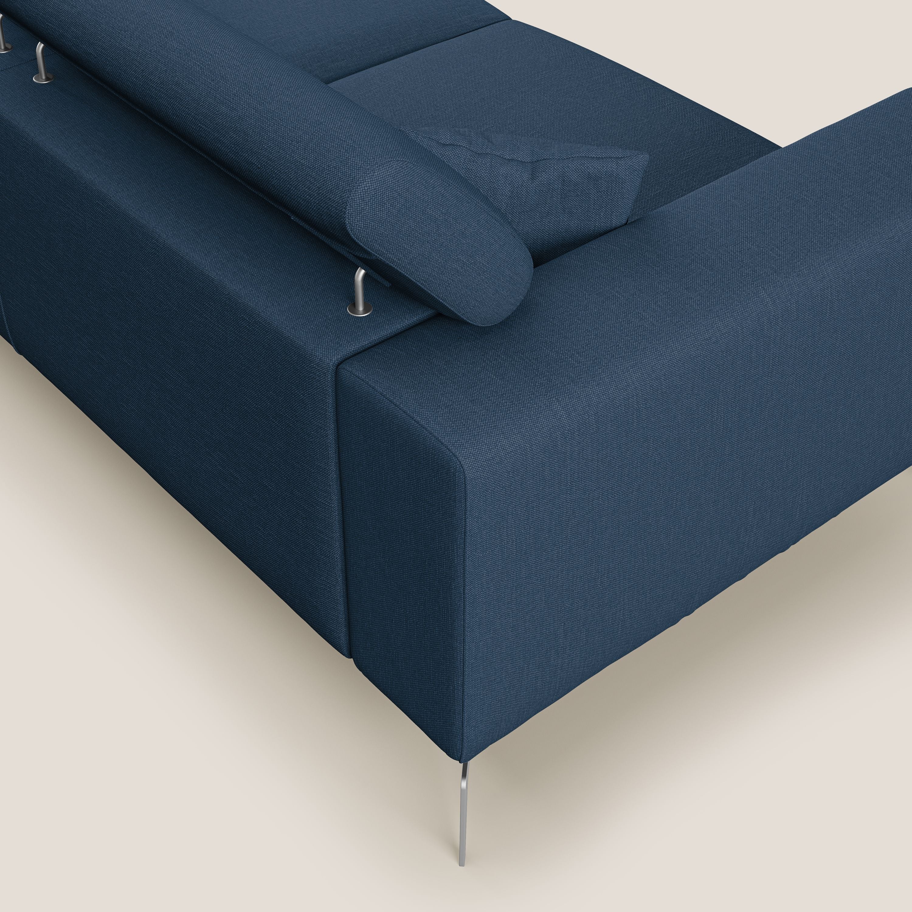 Blade canapé avec têtières inclinables en tissu imperméable mixte coton T13 bleu - Image 7